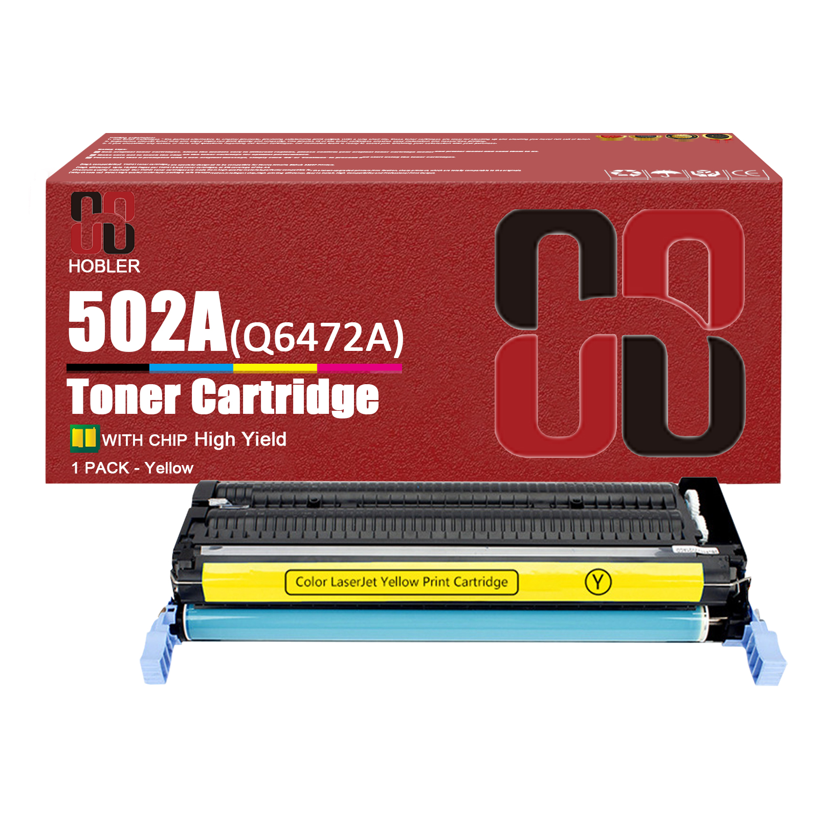 For HP 501A 502A Q6470A Q6471A Q6473A Q6472A Toner Cartridge Work for HP 3600 3600n 3600dn 3800 3800n 3800dtn CP3505 CP3505n Printers, Black │Q6470A, Cyan │Q6471A, Magenta │Q6473A, Yellow │Q6472A-PrintsBoost