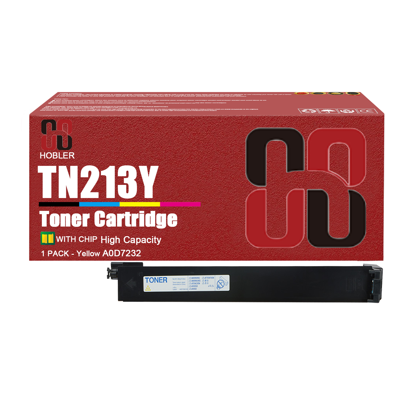 For Konica Minolta TN213 TN-213 Toner Cartridge Work for Bizhub C203 C253 Printers, Black │A0D7132, Cyan │A0D7432, Magenta │A0D7332, Yellow │A0D7232-PrintsBoost