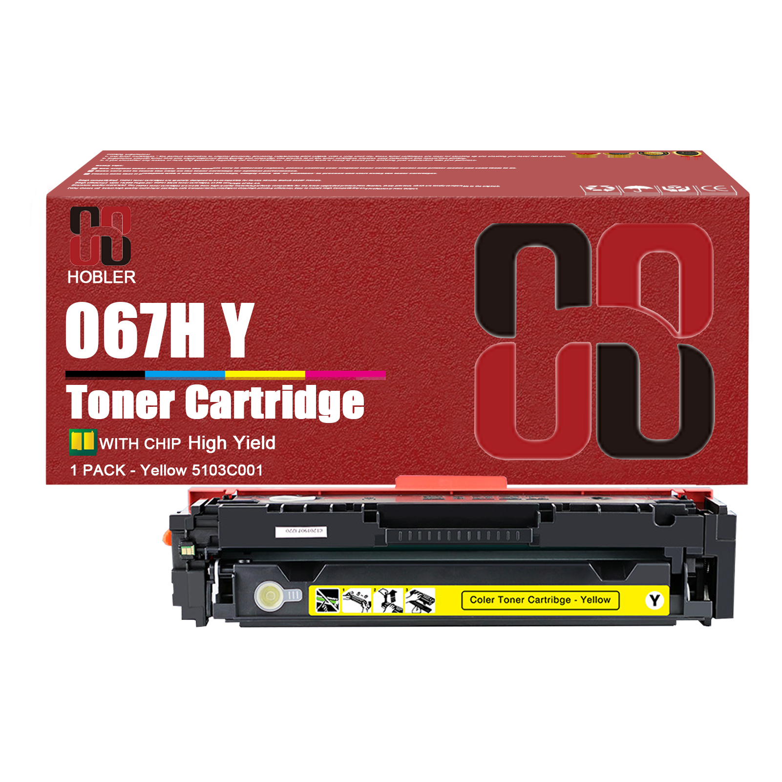 or Canon 067H CRG-067H Toner Cartridge Work for Canon ImageCLASS LBP630C LBP632Cdw LBP633Cdw MF653Cdw MF654Cdw MF656Cdw Printers-PrintsBoost