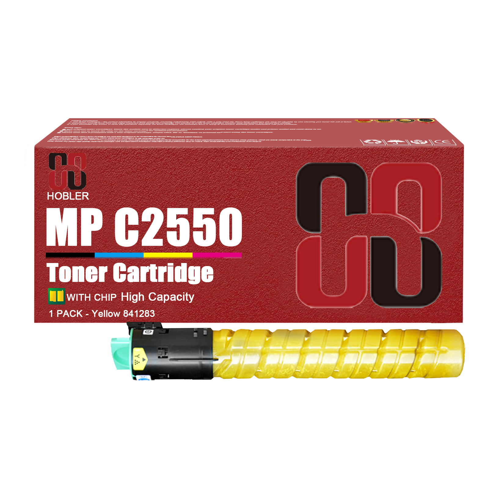For MP C2550 Ricoh 841280 841281 841282 841283 Toner Cartridge Work for Ricoh MP C2030 C2050 C2530 C2550 Printers-PrintsBoost