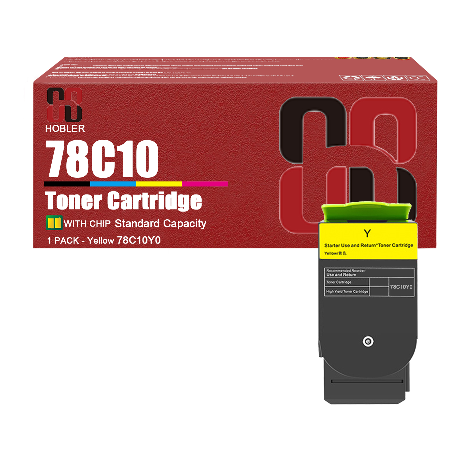 For Lexmark 78C10K0 78C10C0 78C10M0 78C10Y0 Toner Cartridge Work for Lexmark CS421 CS521 CS622 CX421 CX522 CX622 CX625 Printers-PrintsBoost