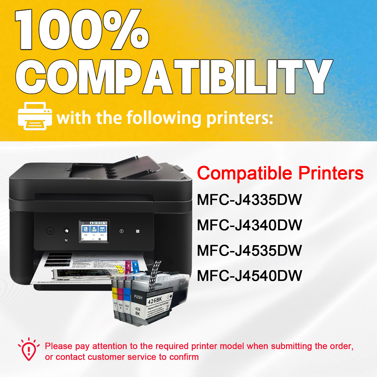 For Brother LC426 Ink Cartridge Work For Brother MFC-J4335DW MFC-J4340DW MFC-J4535DW MFC-J4540DW Printers-PrintsBoost
