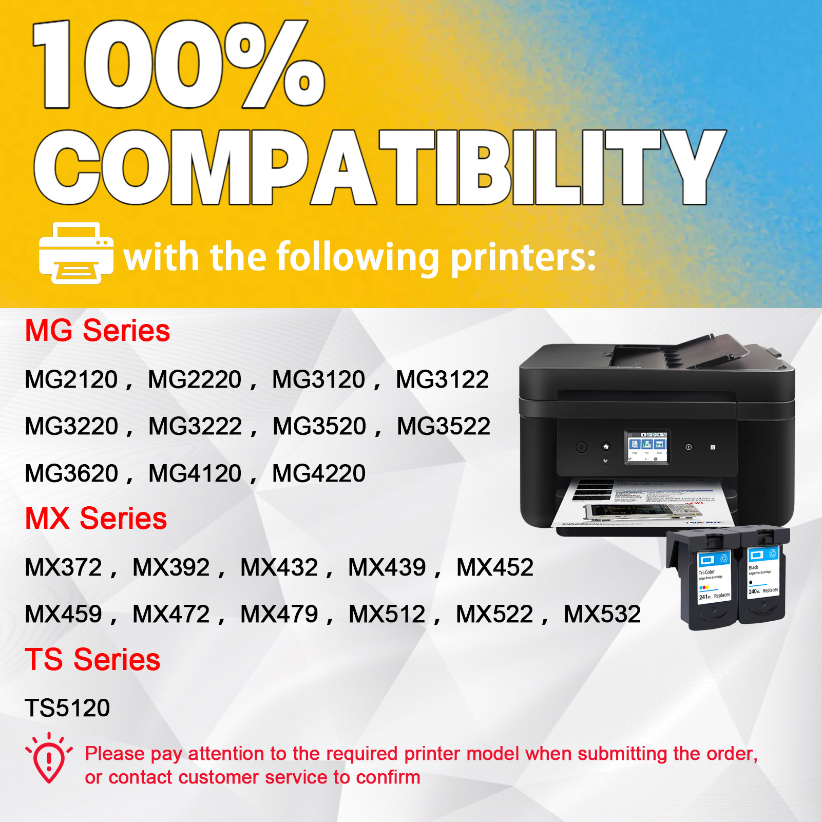 For Canon PG-240XL CL-241XL Ink Cartridge Work For Canon Pixma MG2120 MG3120 MG4120 MG2220 MG3220 MG4220 MG3520 MG3620 TS5120 MX512 MX432 MX472 MX372 MX392 Printers-PrintsBoost