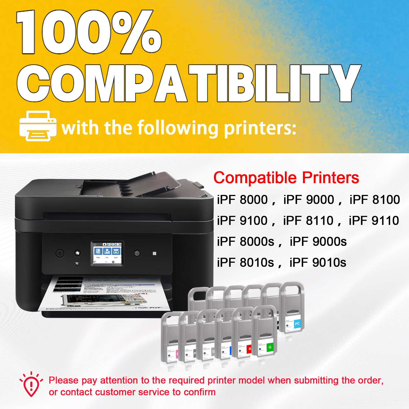 For Canon PFI-701 Ink Cartridge Work For Canon ImagePROGRAF IPF8000 IPF8000S IPF8100 IPF9000 IPF9000s IPF9100 Printers-PrintsBoost
