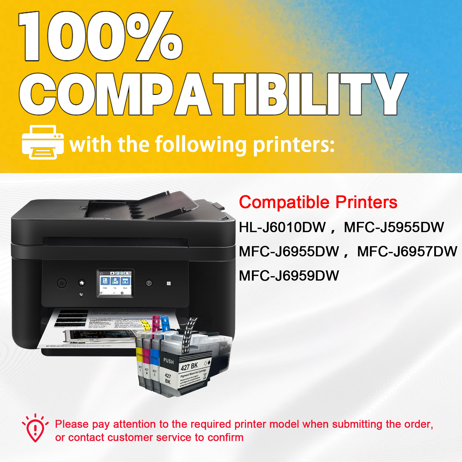 For Brother LC427 Ink Cartridge Work For Brother HL-J6010DW MFC-J5955DW MFC-J6955DW MFC-J6957DW MFC-J6959DW Printers-PrintsBoost