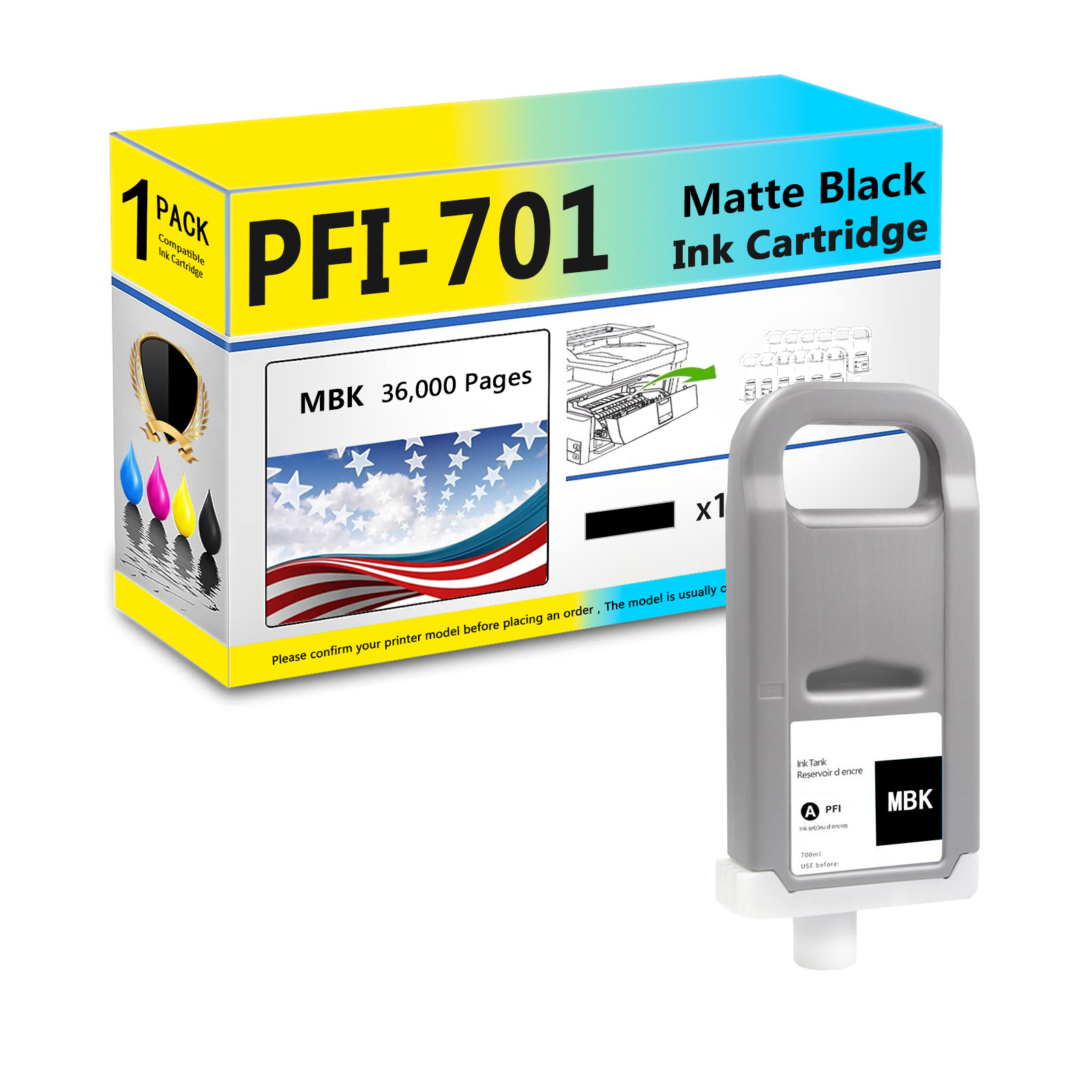 For Canon PFI-701 Ink Cartridge Work For Canon ImagePROGRAF IPF8000 IPF8000S IPF8100 IPF9000 IPF9000s IPF9100 Printers-PrintsBoost