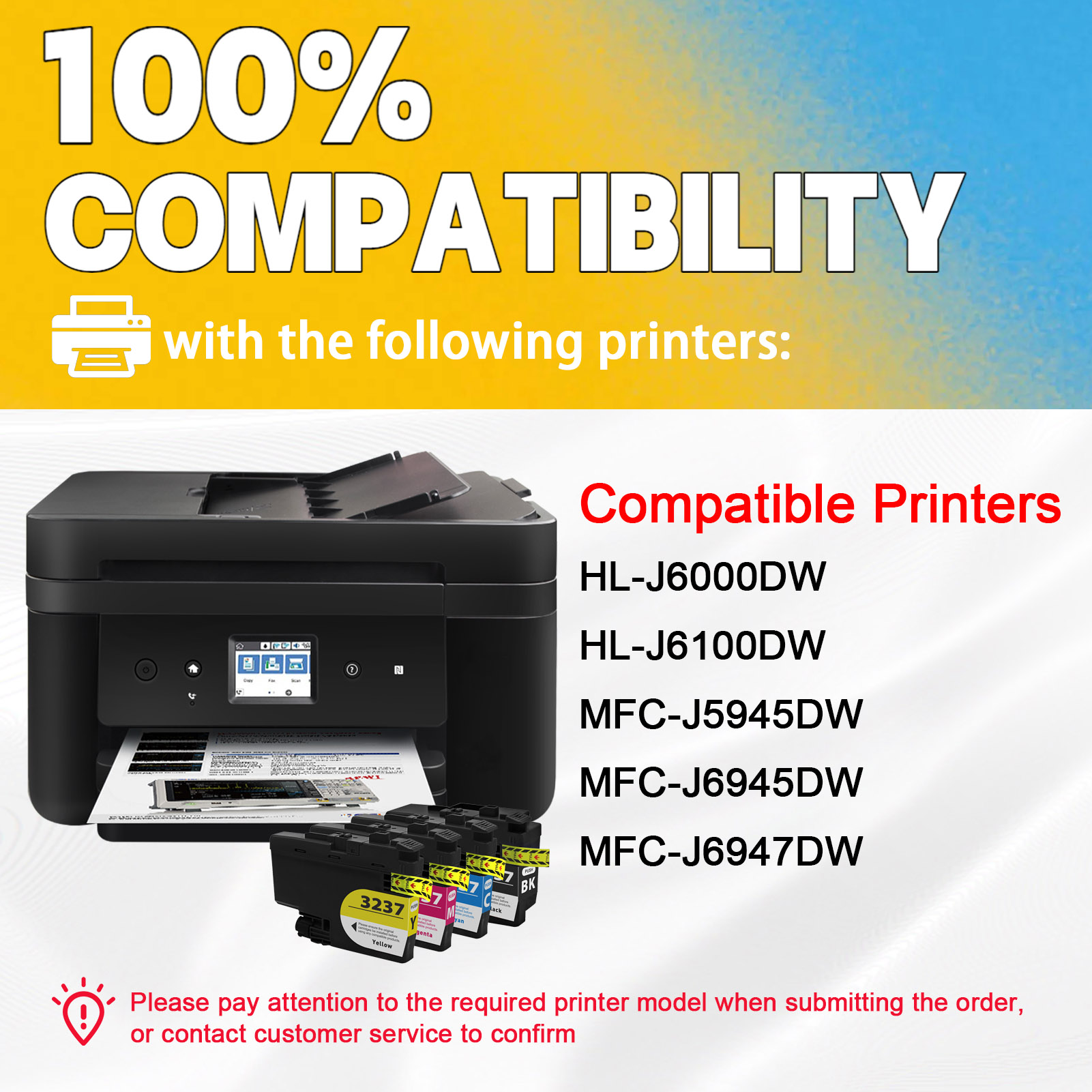 For Brother LC3237 Ink Cartridge Work For Brother HL-J6000DW HL-J6100DW MFC-J5945DW MFC-J6945DW MFC-J6947DW Printers-PrintsBoost