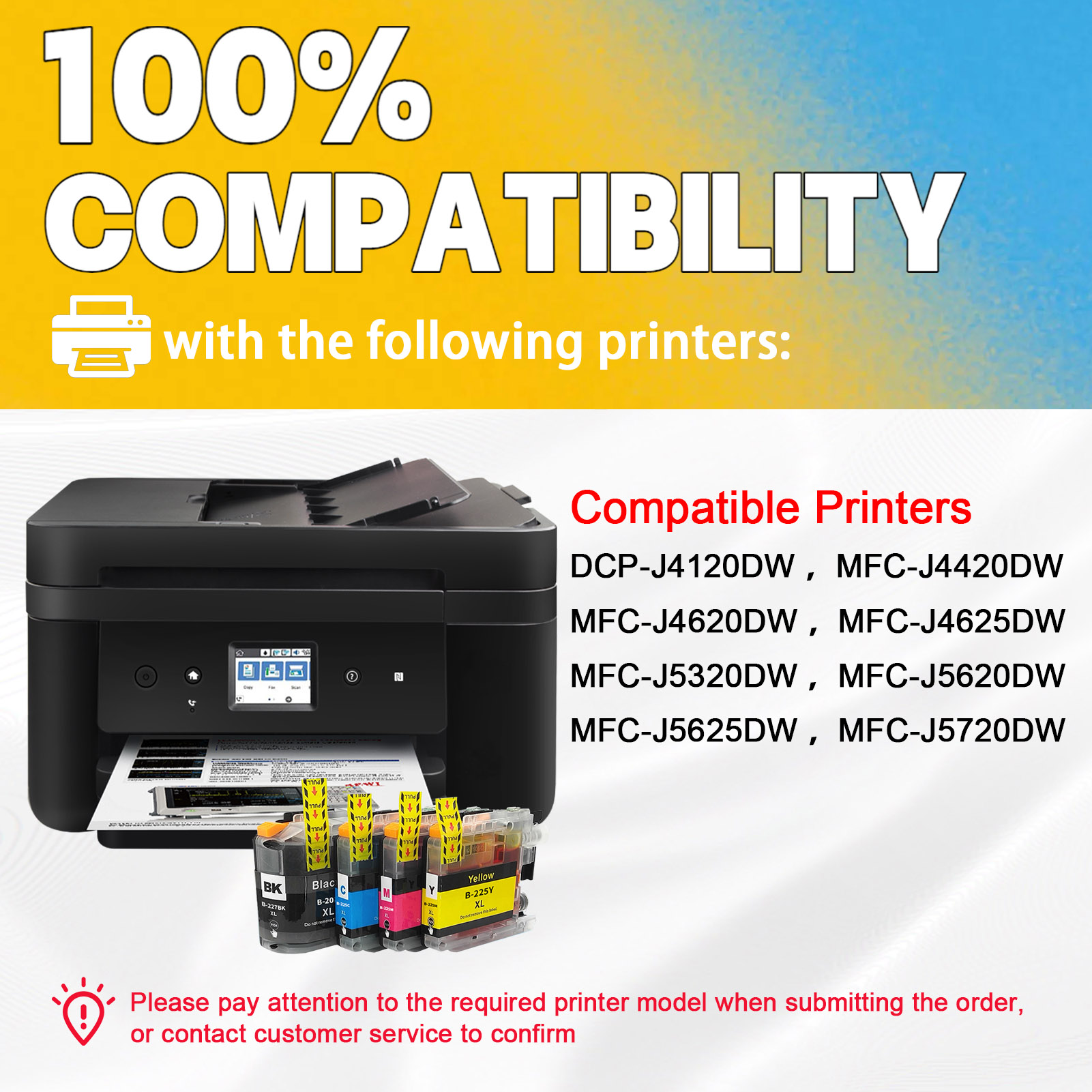 For Brother DCP-J4120DW MFC-J4420DW MFC-J4620DW MFC-J4625DW MFC-J5320DW MFC-J5620DW MFC-J5625DW Printers-PrintsBoost