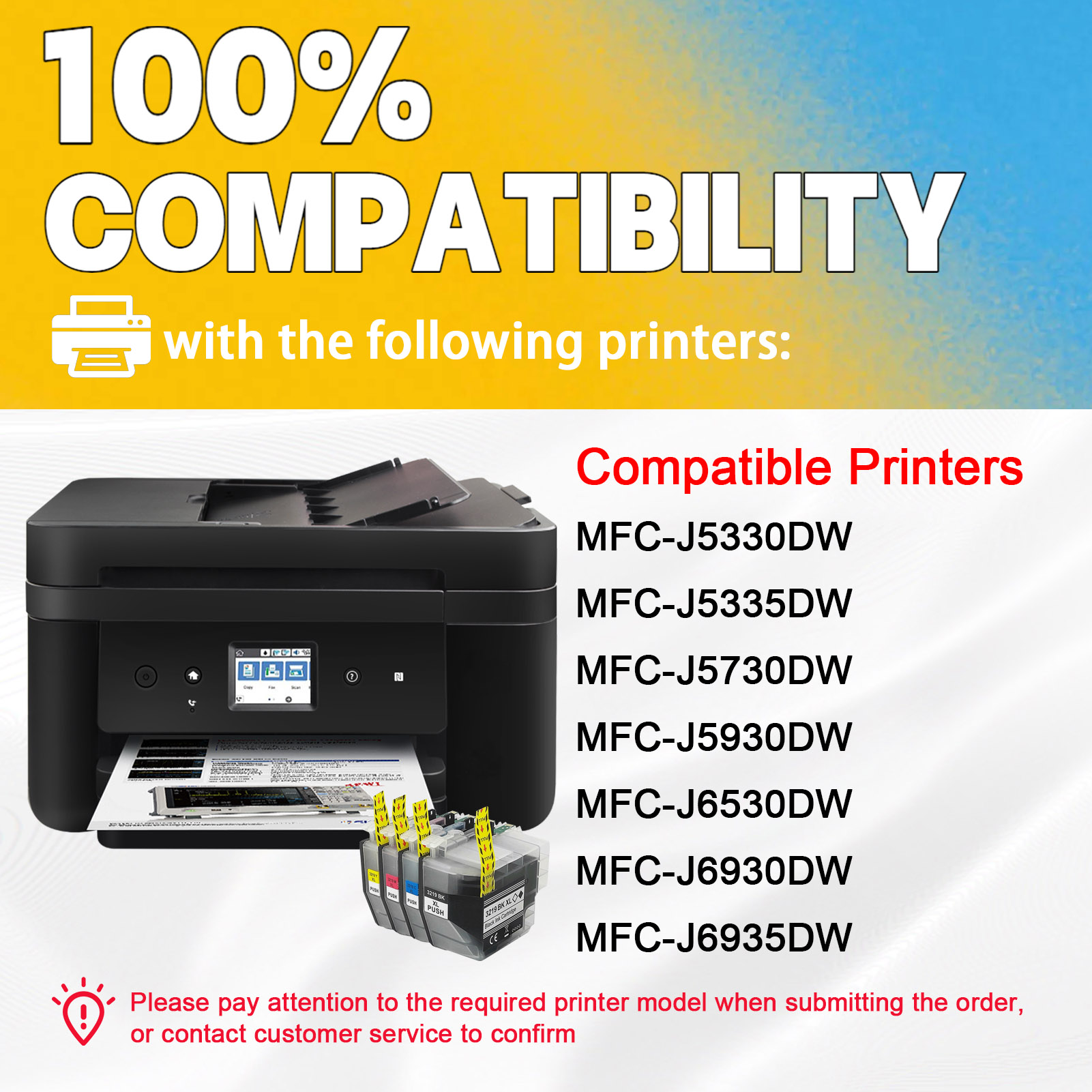 For Brother LC3219XL Ink Cartridge Work For Brother MFC-J5330DW MFC-J5335DW MFC-J5730DW MFC-J5930DW MFC-J6530DW MFC-J6930DW MFC-J6935DW Printers-PrintsBoost