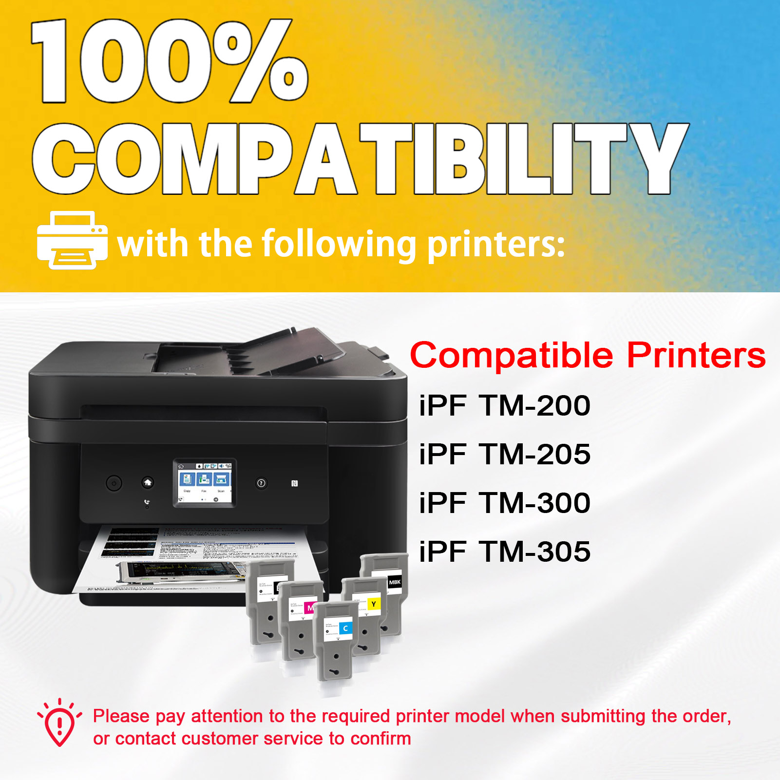 For Canon PFI-320 Ink Cartridge Work For Canon ImagePROGRAF TM-200 TM-205 TM-300 TM-305 Printers