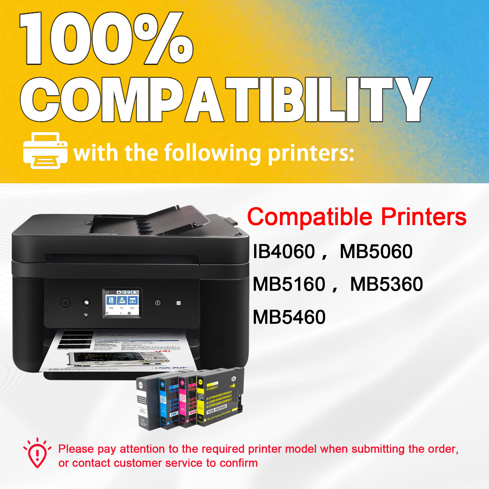 For Canon PGI-2600XL Ink Cartridge Work For Canon MAXIFY IB4060 MB5060 MB5160 MB5360 MB5460 Printers