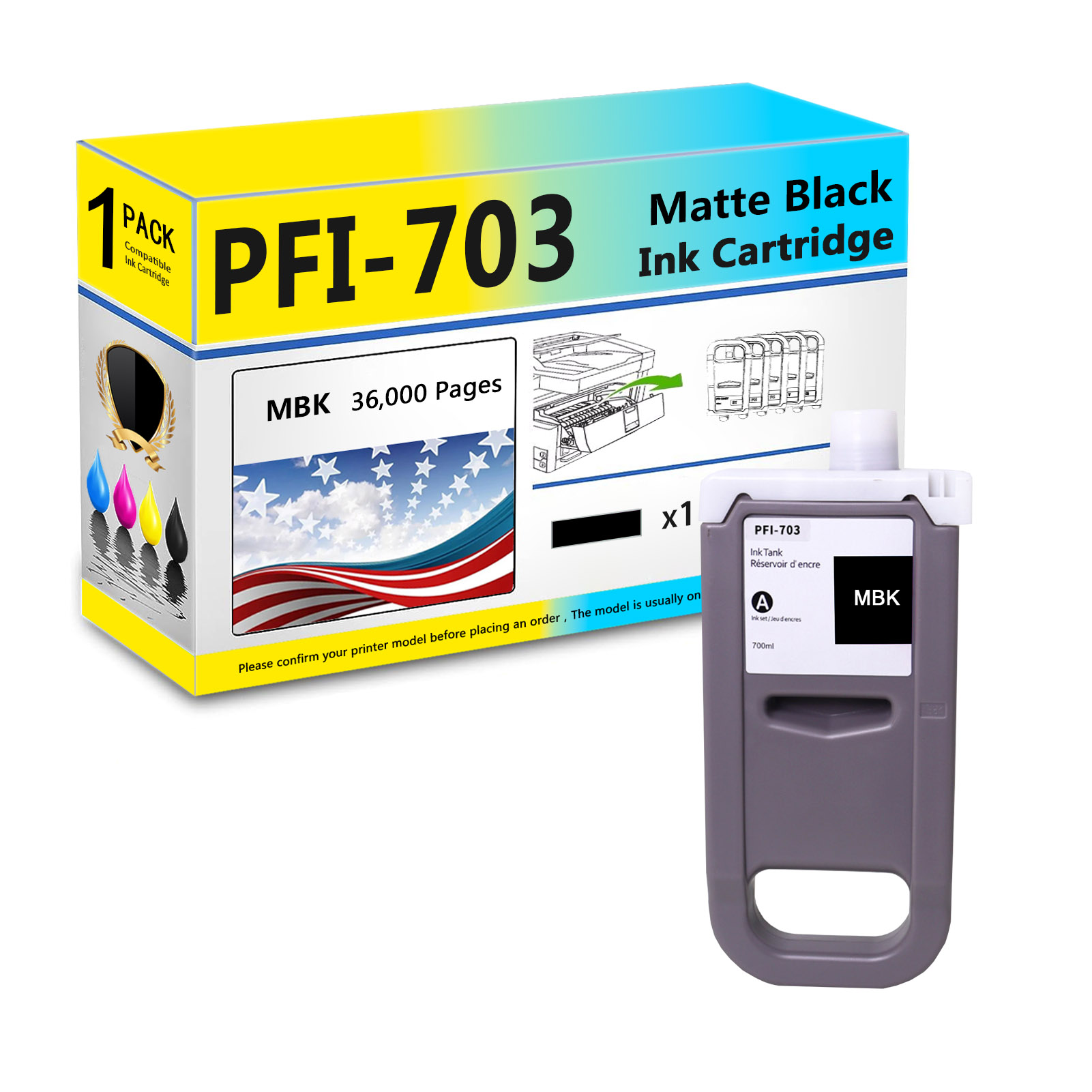 For Canon PFI-703 Ink Cartridge Work For Canon ImagePROGRAF IPF810 IPF815 IPF820 IPF825 Printers