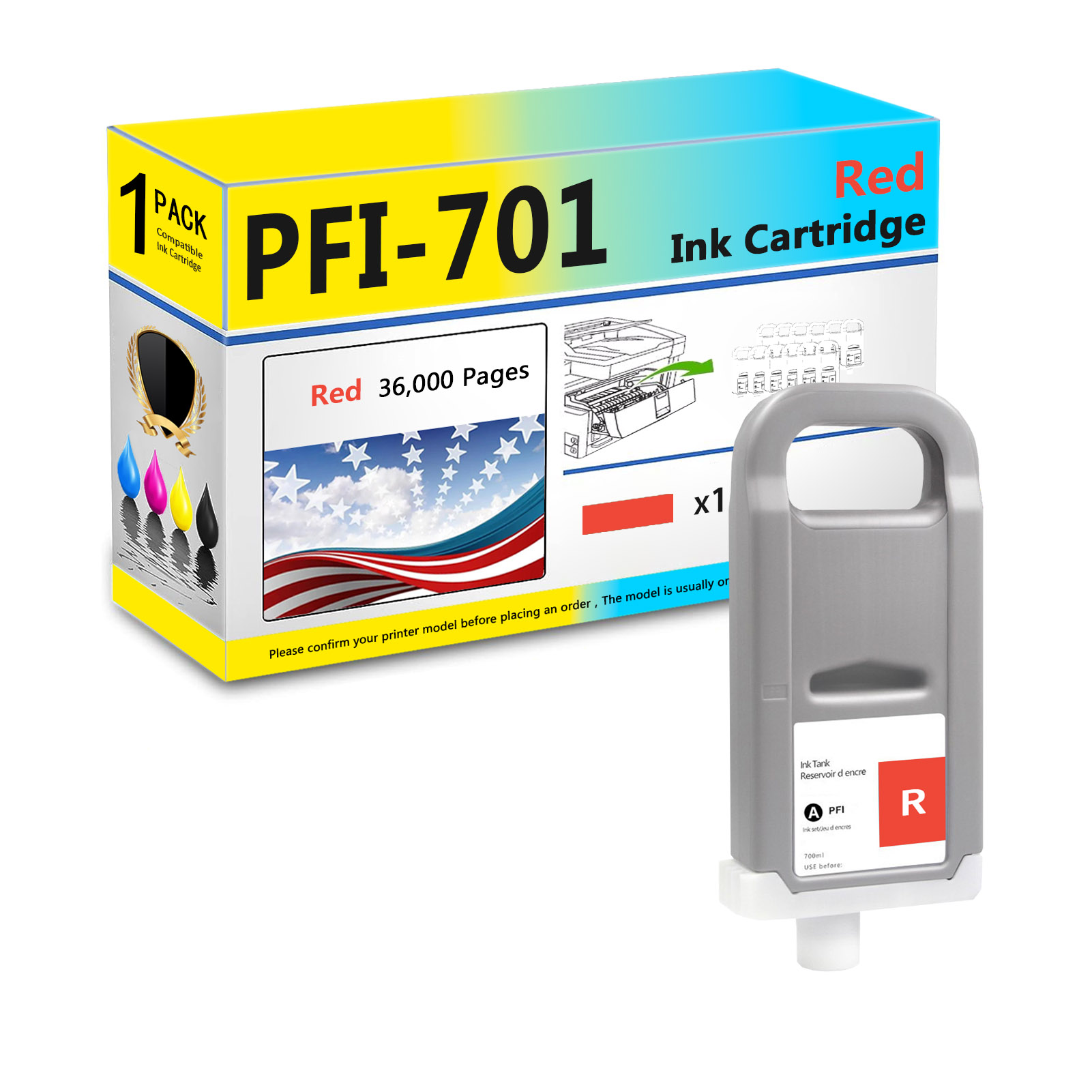 For Canon PFI-701 Ink Cartridge Work For Canon ImagePROGRAF IPF8000 IPF8000S IPF8100 IPF9000 IPF9000s IPF9100 Printers-PrintsBoost