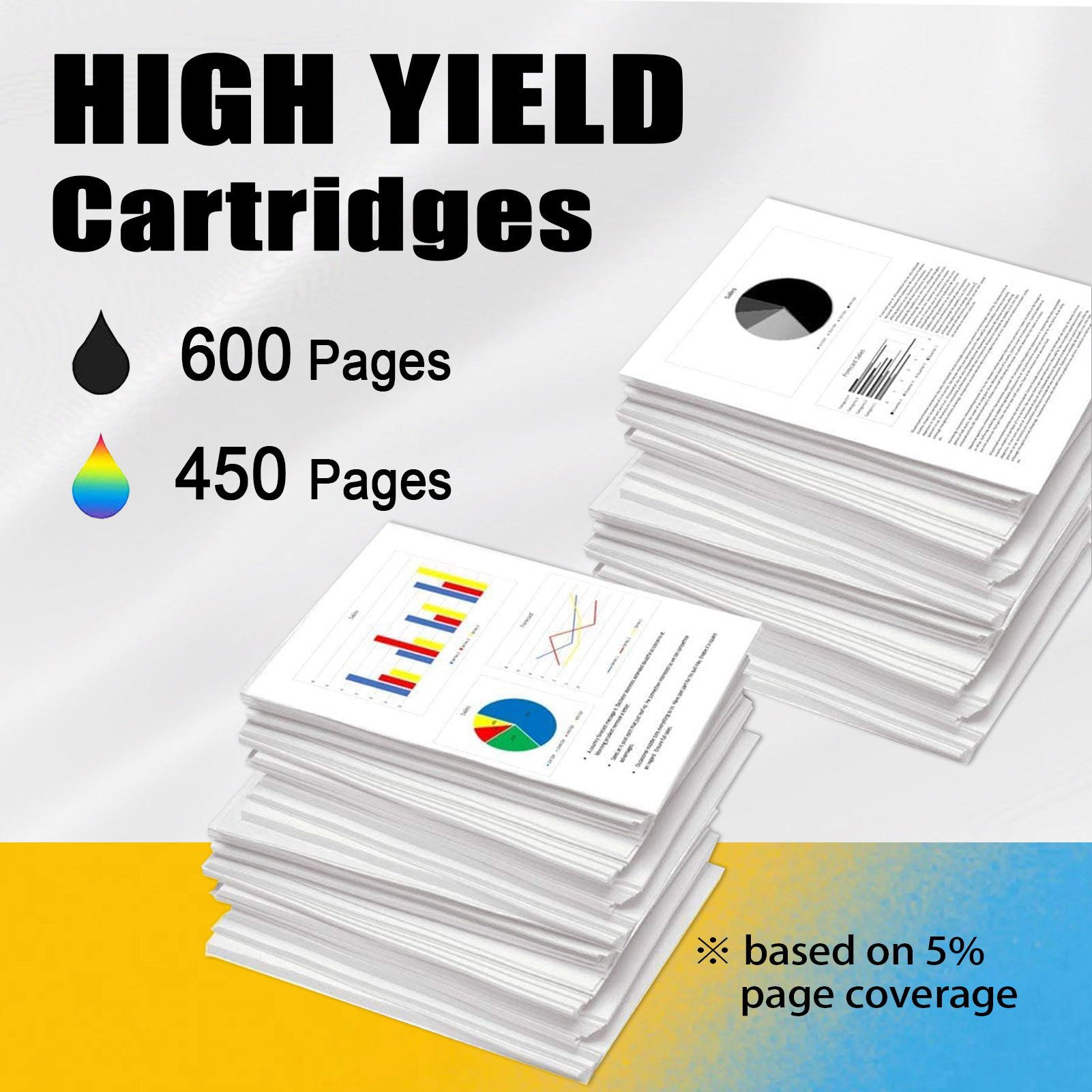 For HP 122 122XL Ink Cartridge Work for HP Deskjet 1000 1010 1011 1012 1015 1050 1050A 1051 1055 1056 1510 1511 Printers-PrintsBoost