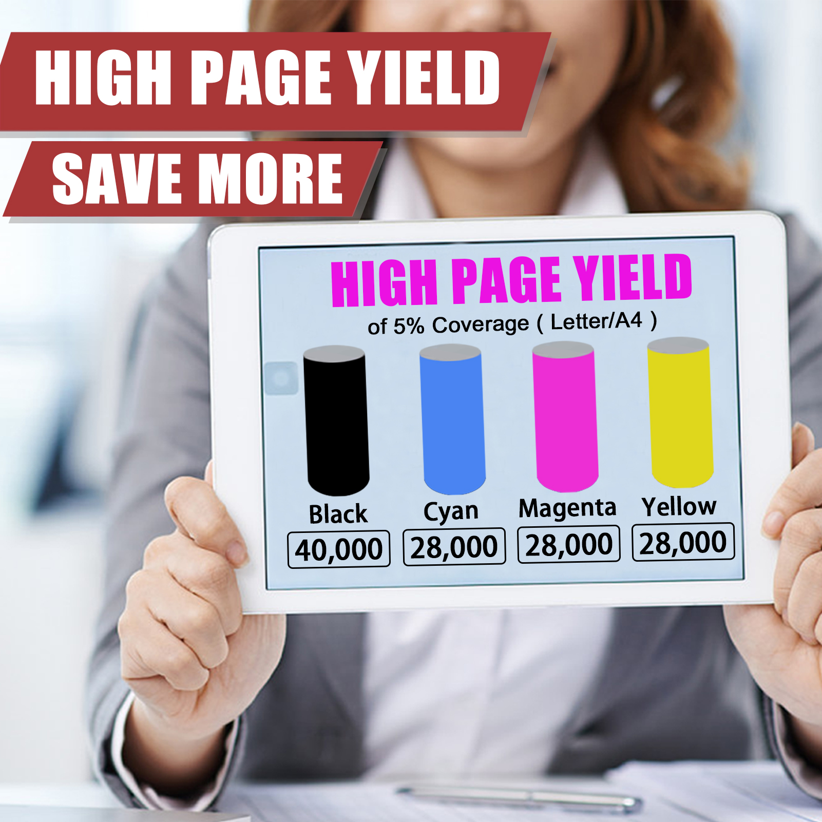 For Ricoh IM C3510 842550 842553 842552 842551 Toner Cartridge Work for Ricoh IM C3510 IM C3010 Printers-PrintsBoost