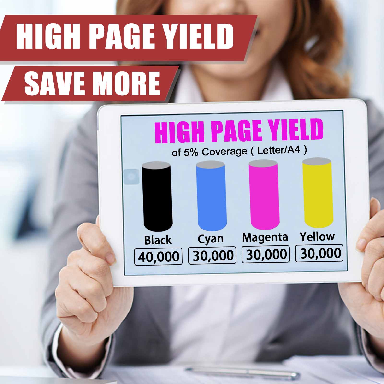 For HP W9260MC W9261MC W9263MC W9262MC Toner Cartridges Work for HP LaserJet Enterprise X65455dn X65465dn Printers