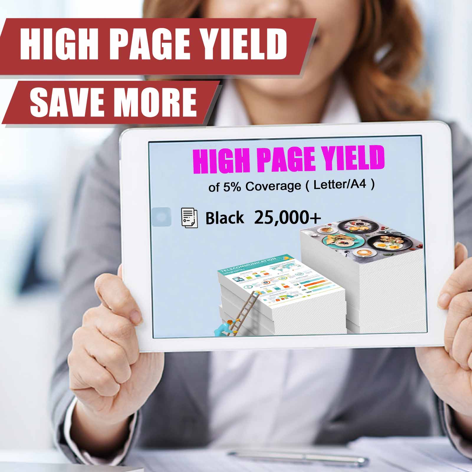 For HP W9034MC Toner Cartridge Work for HP LaserJet Managed MFP E73025dn E73030dn Printers