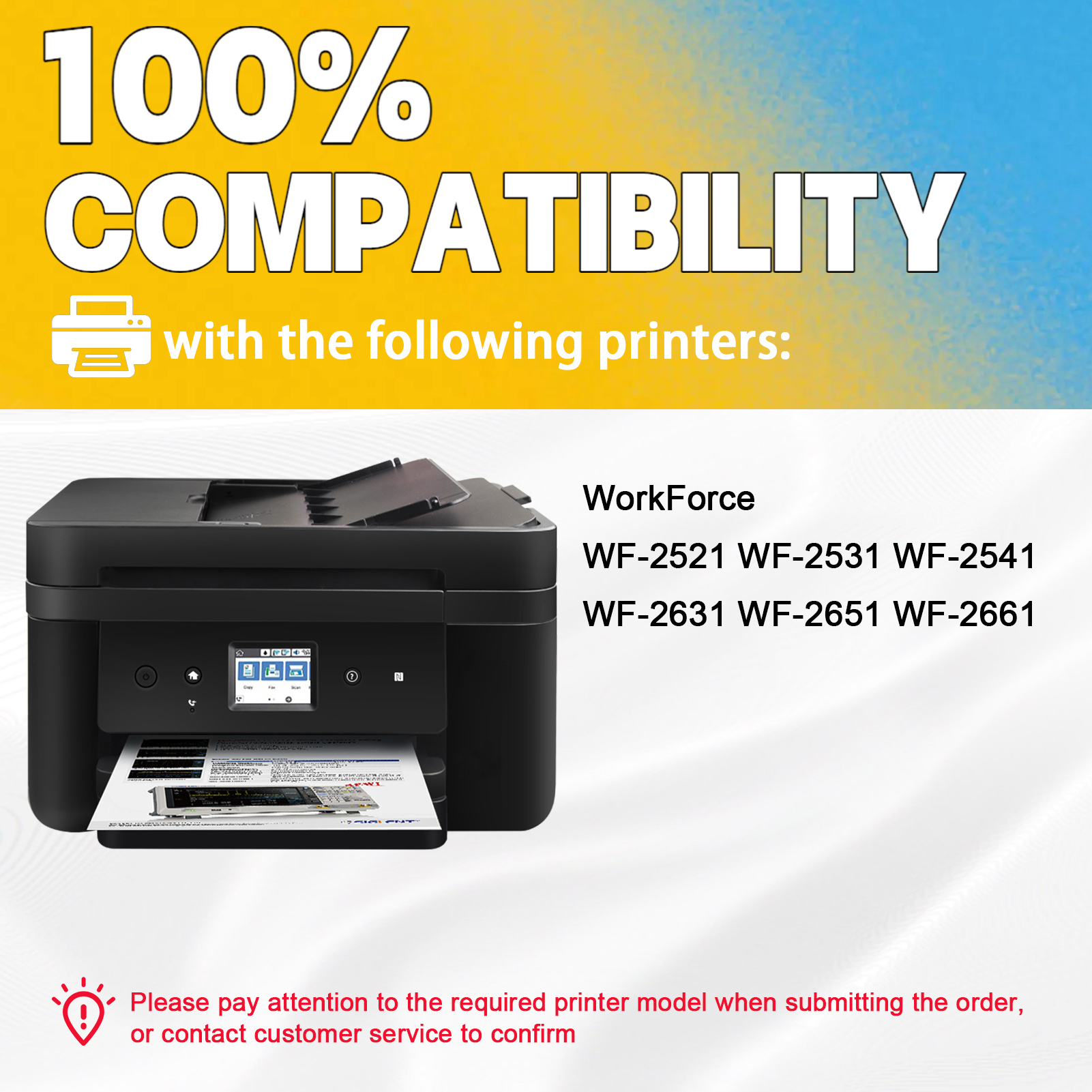 T193 Ink Cartridges Work for Epson WorkForce WF-2521 WF-2531 WF-2541 WF-2631 WF-2651 WF-2661 Printers