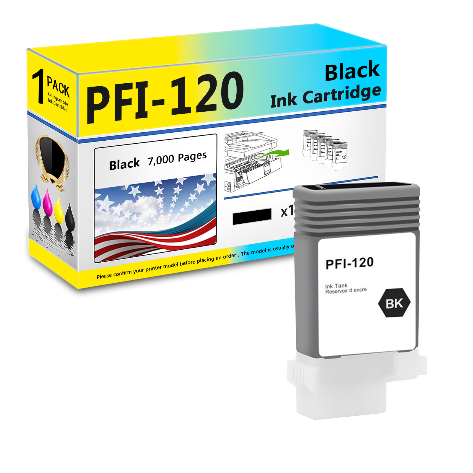 For Canon PFI-120 Ink Cartridge Work For Canon ImagePROGRAF TM-200 TM-205 TM-300 TM-305 Printers
