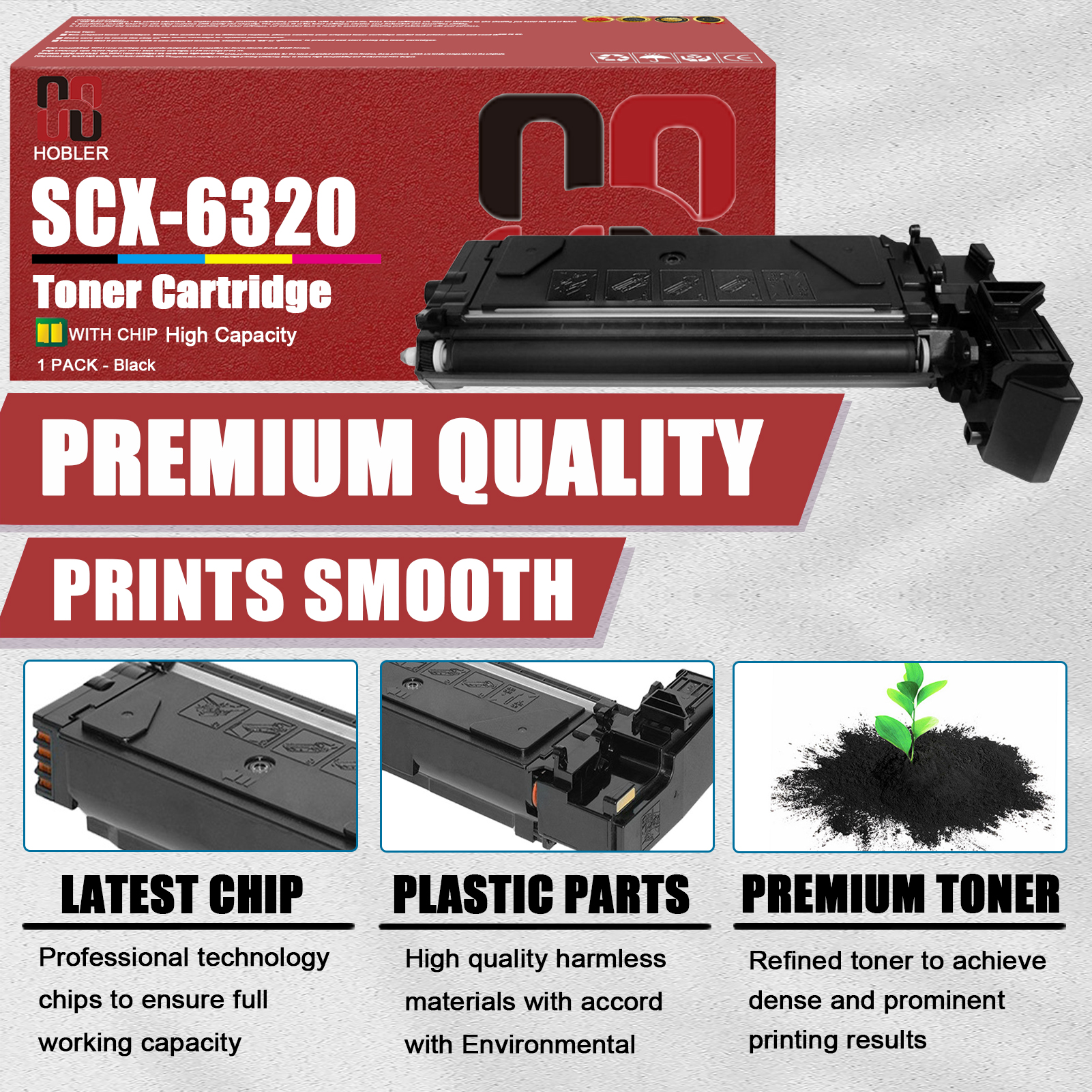 For Samsung SCX-6320D8 Toner Cartridge Work for Samsung SCX-6122FN SCX-6220 SCX-6320F SCX-6322DN Printers-PrintsBoost