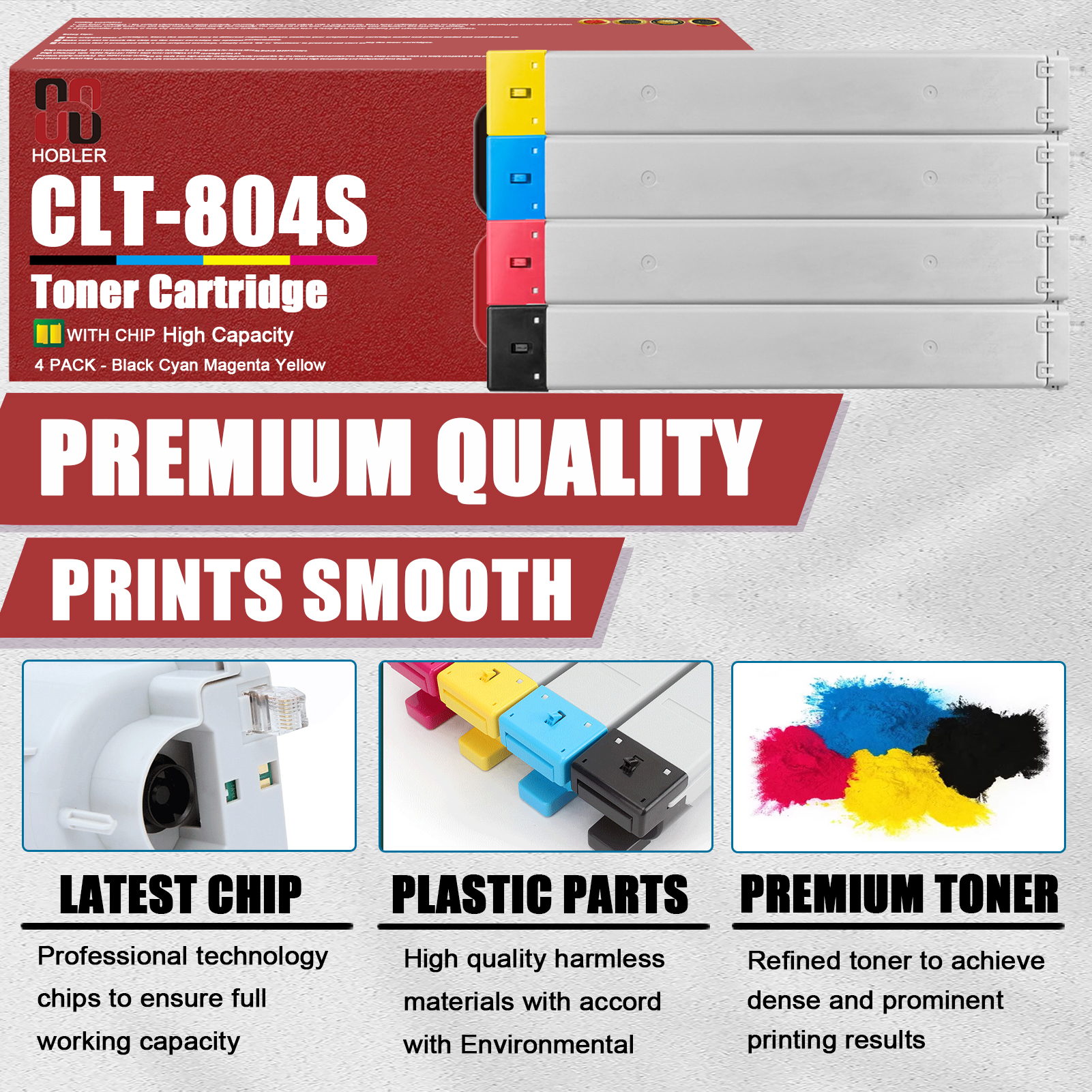 For Samsung CLT-K804S CLT-C804S CLT-M804S CLT-Y804S Toner Cartridge Work for Samsung MultiXpress X3220NR X3280NR Printers-PrintsBoost