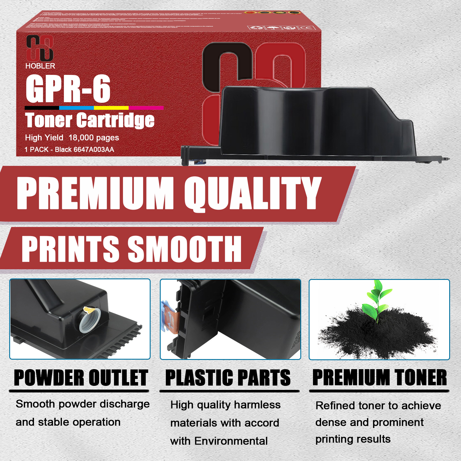 For Canon GPR-6 6647A003AA Toner Cartridge Work for Canon ImageRunner 2200 2220 2800 3300 3300i 2200i 3320 3320i Printers-PrintsBoost