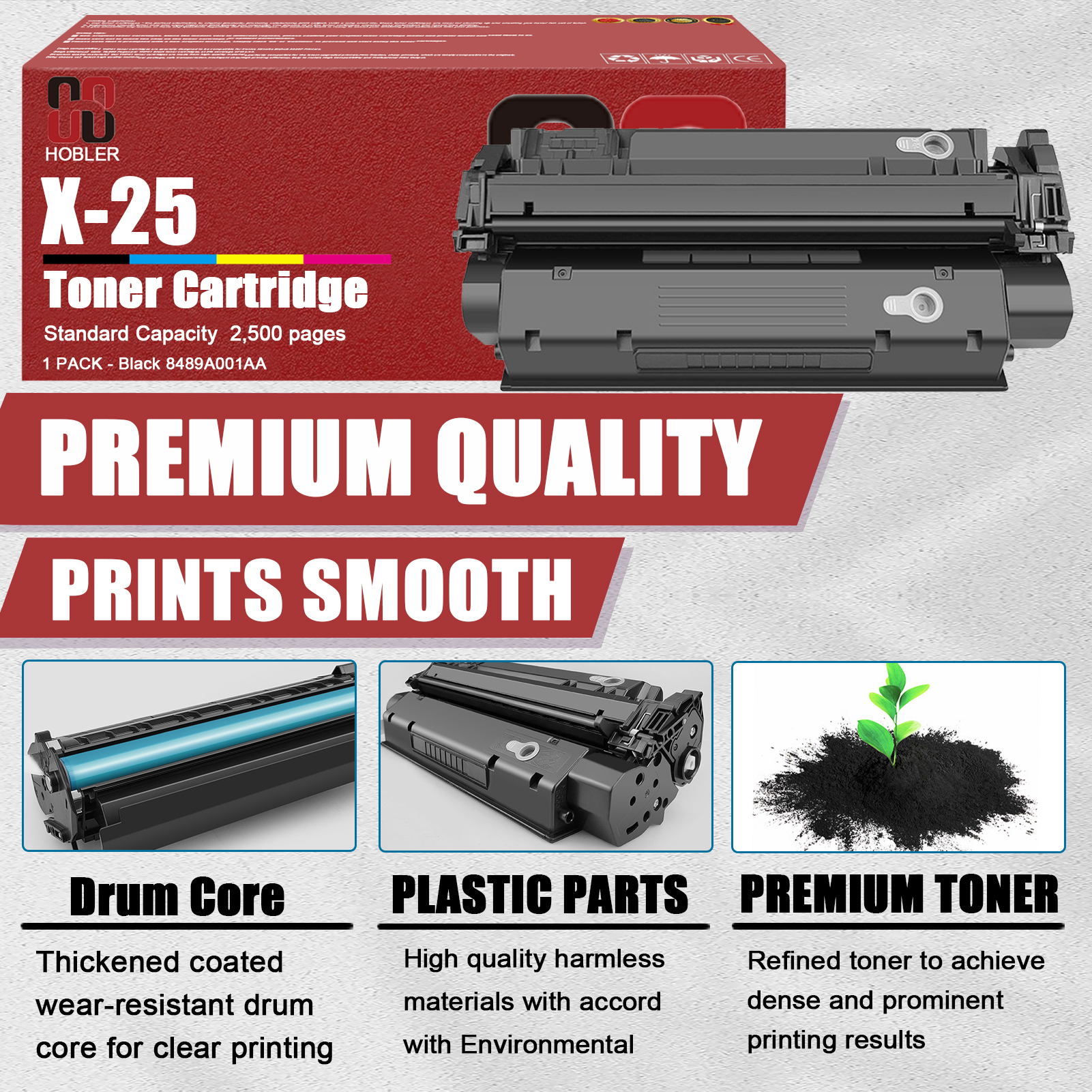 For Canon X-25 8489A001AA Toner Cartridge Work for Canon ImageCLASS MF3110 LBP3200 MF3240 MF5530 MF5550 MF5750 MF5770 Printers-PrintsBoost