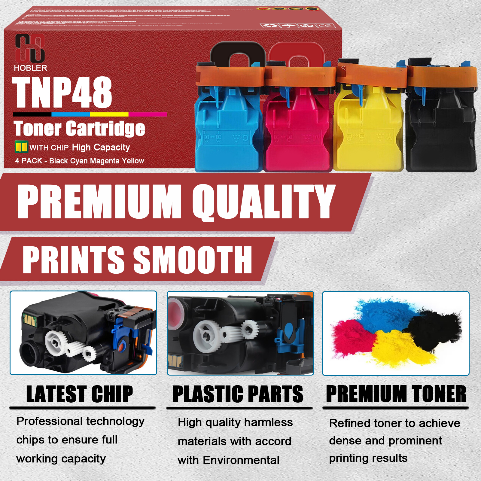 For Konica Minolta TNP48K TNP48C TNP48M TNP48Y A5X0130 A5X0430 A5X0330 A5X0230 Toner Cartridge Work for Bizhub C3350 C3850 C3850FS Printers-PrintsBoost