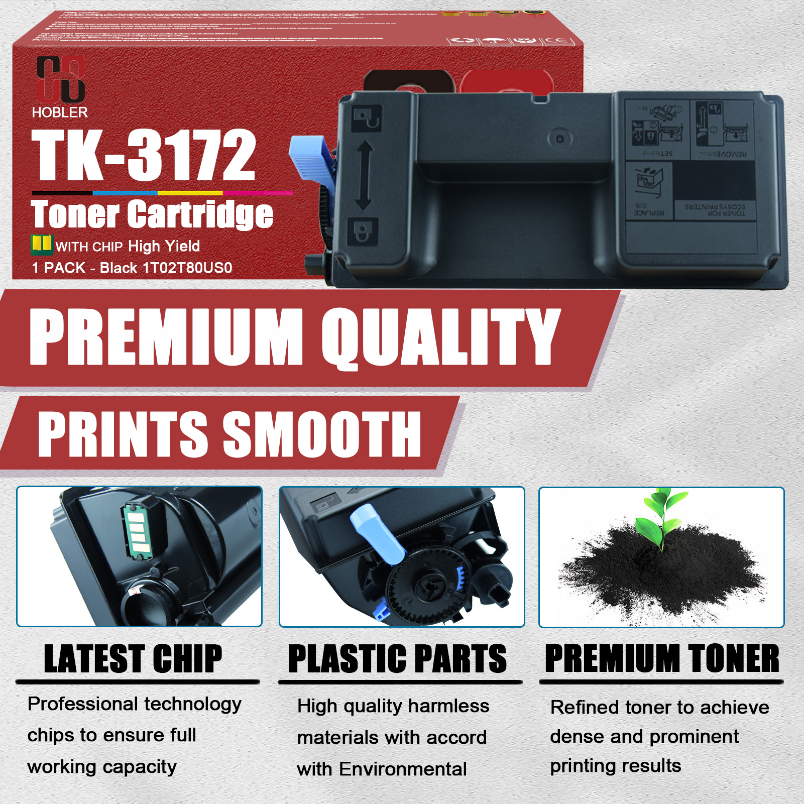 For Kyocera TK-3172 TK-3172K 1T02T80US0 Toner Cartridge Work for Kyocera Ecosys P3050dn P3055dn P3060dn M3860idn M3860idnf Printers-PrintsBoost