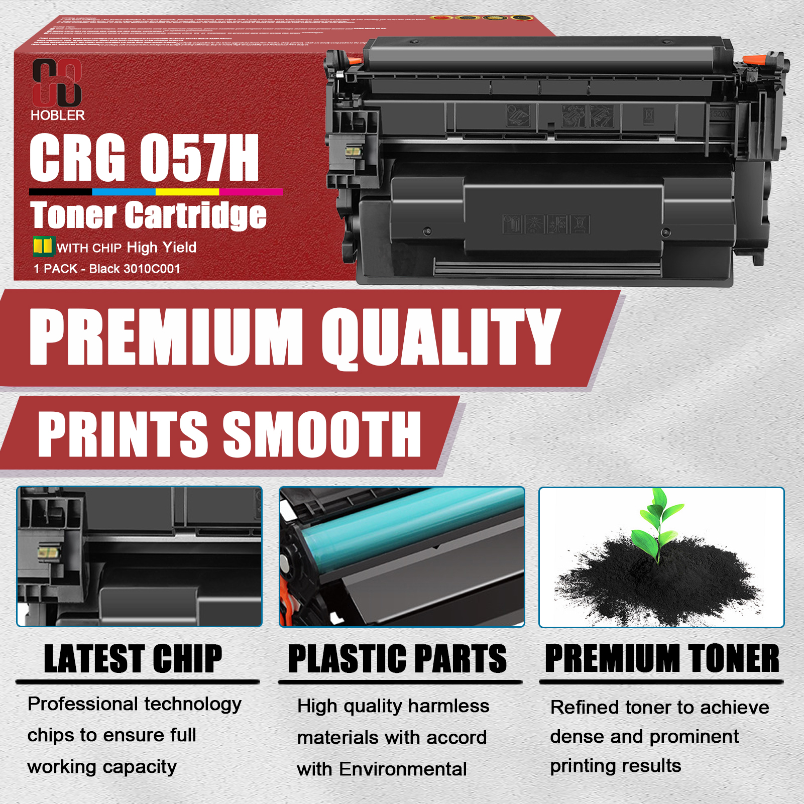 For Canon 057H CRG-057H ‎3010C001 Toner Cartridge Work for Canon ImageClass MF445dw MF448dw MF449dw LBP226dw LBP227dw Printers-PrintsBoost