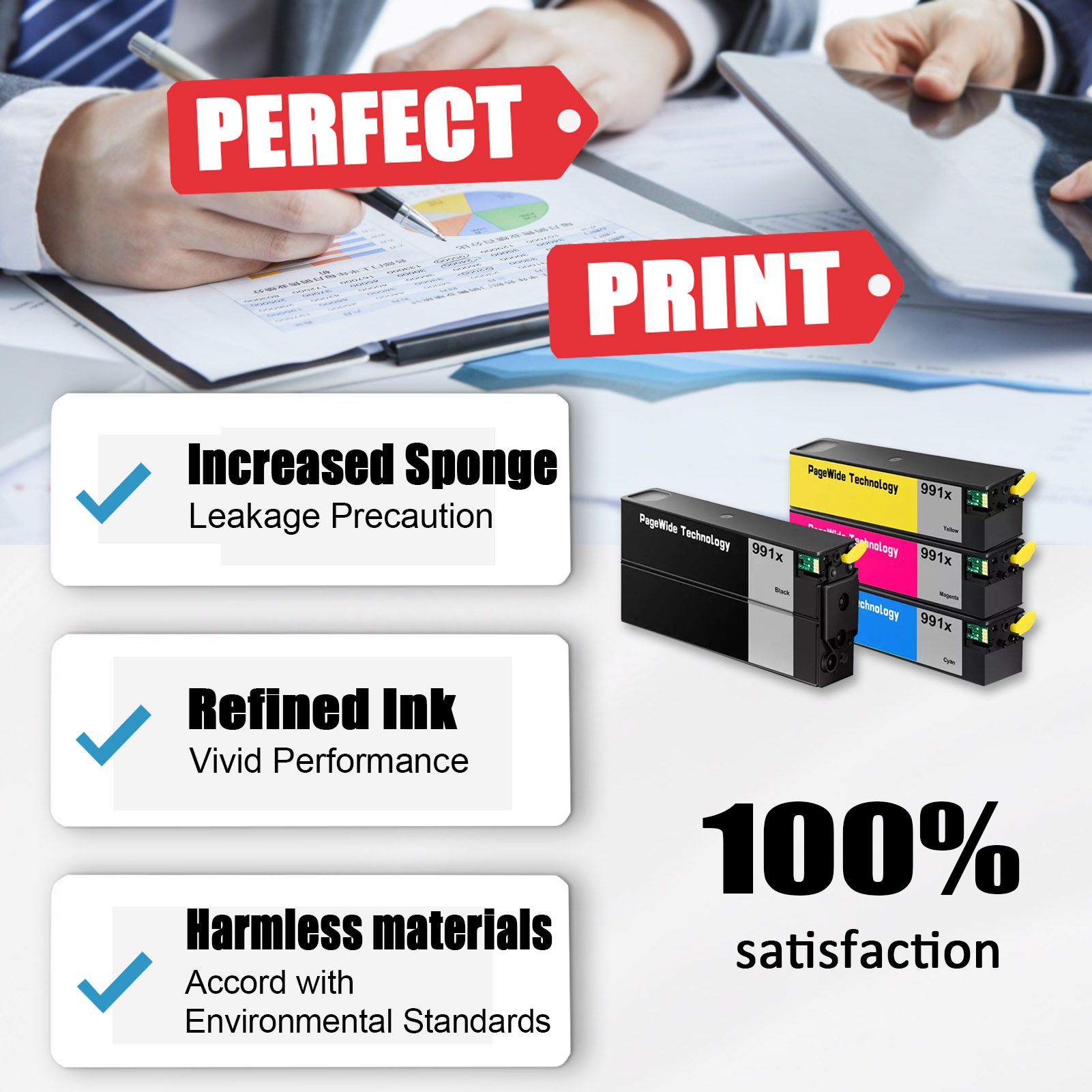 For HP 991X Ink Cartridge Work For HP PageWide 777z 772dn 750dw 774dn 774dns 779dn 779dns 755dn Printers-PrintsBoost