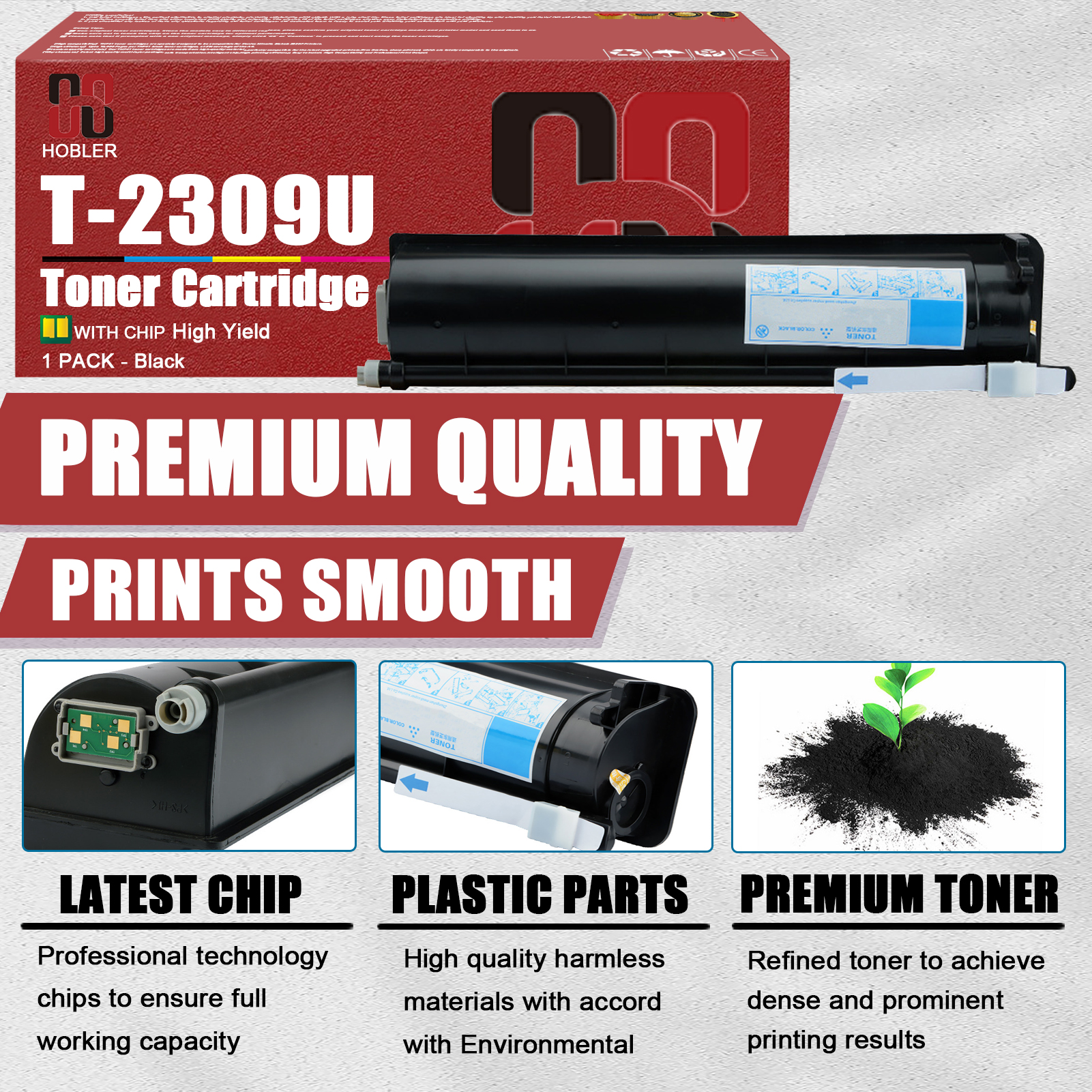 For Toshiba T-2309U T2309U Toner Cartridge Work for Toshiba E-Studio 2309A 2809A 2303A 2303AM 2803AM Printers-PrintsBoost