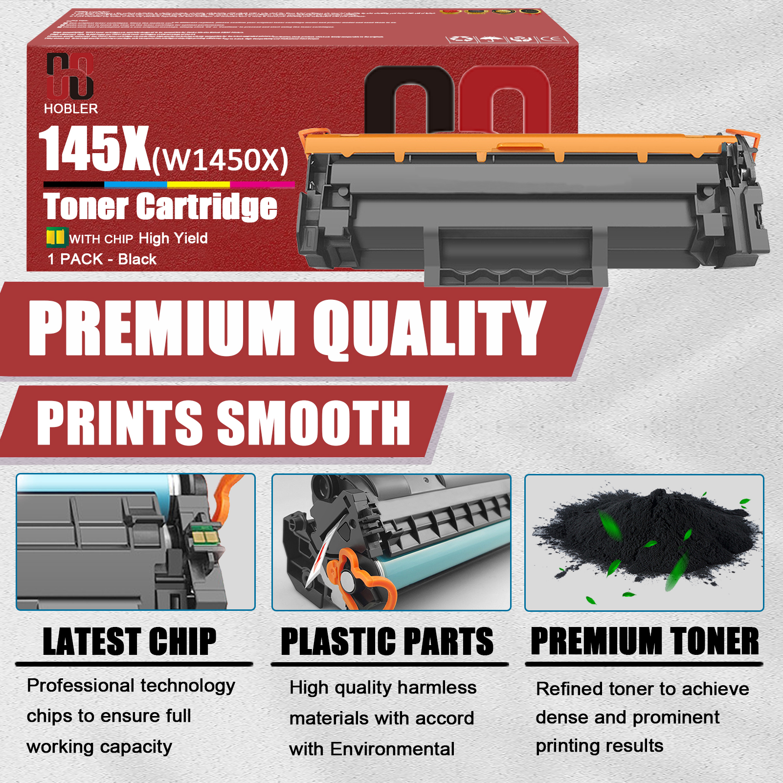 For HP 145X W1450X Toner Cartridge Work for HP LaserJet Pro 3003dn 3003dw MFP 3103fdw 3103fdn Printers-PrintsBoost