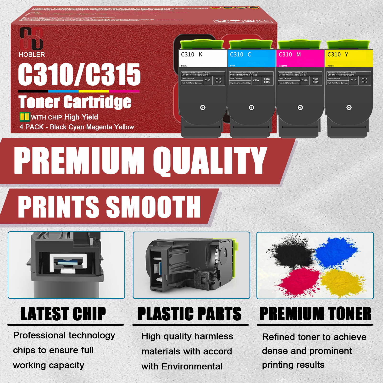 For Xerox C310 C315 006R04356 006R04357 006R04358 006R04359 Toner Cartridge Work for Xerox C310 C310DNI C310DNIM C315 C315DNI Printers-PrintsBoost