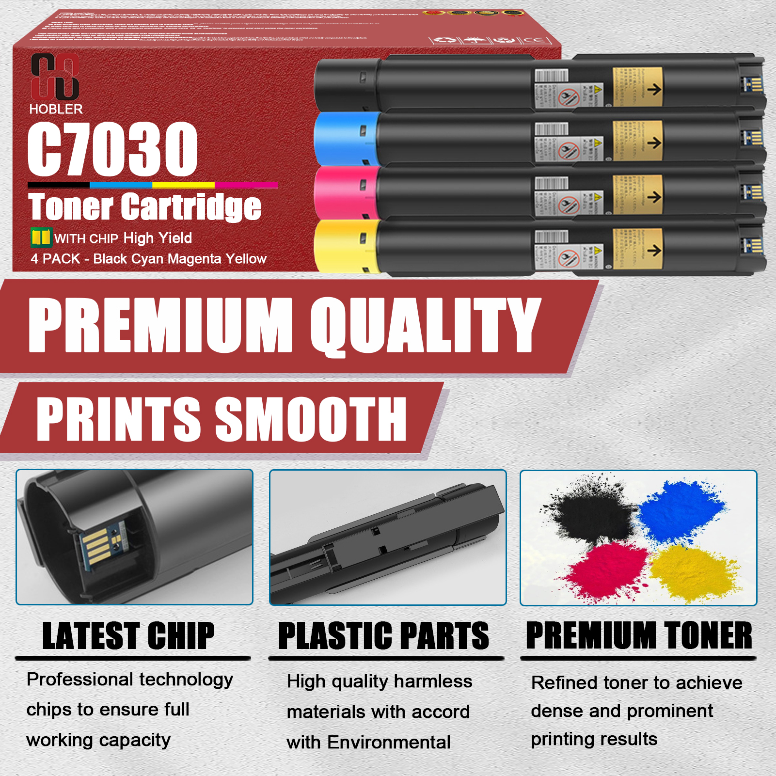 For Xerox C7020 C7025 C7030 106R03737 106R03740 106R03739 106R03738 Toner Cartridge Work for Xerox Versalink C7020 C7025 C7030 Printers-PrintsBoost