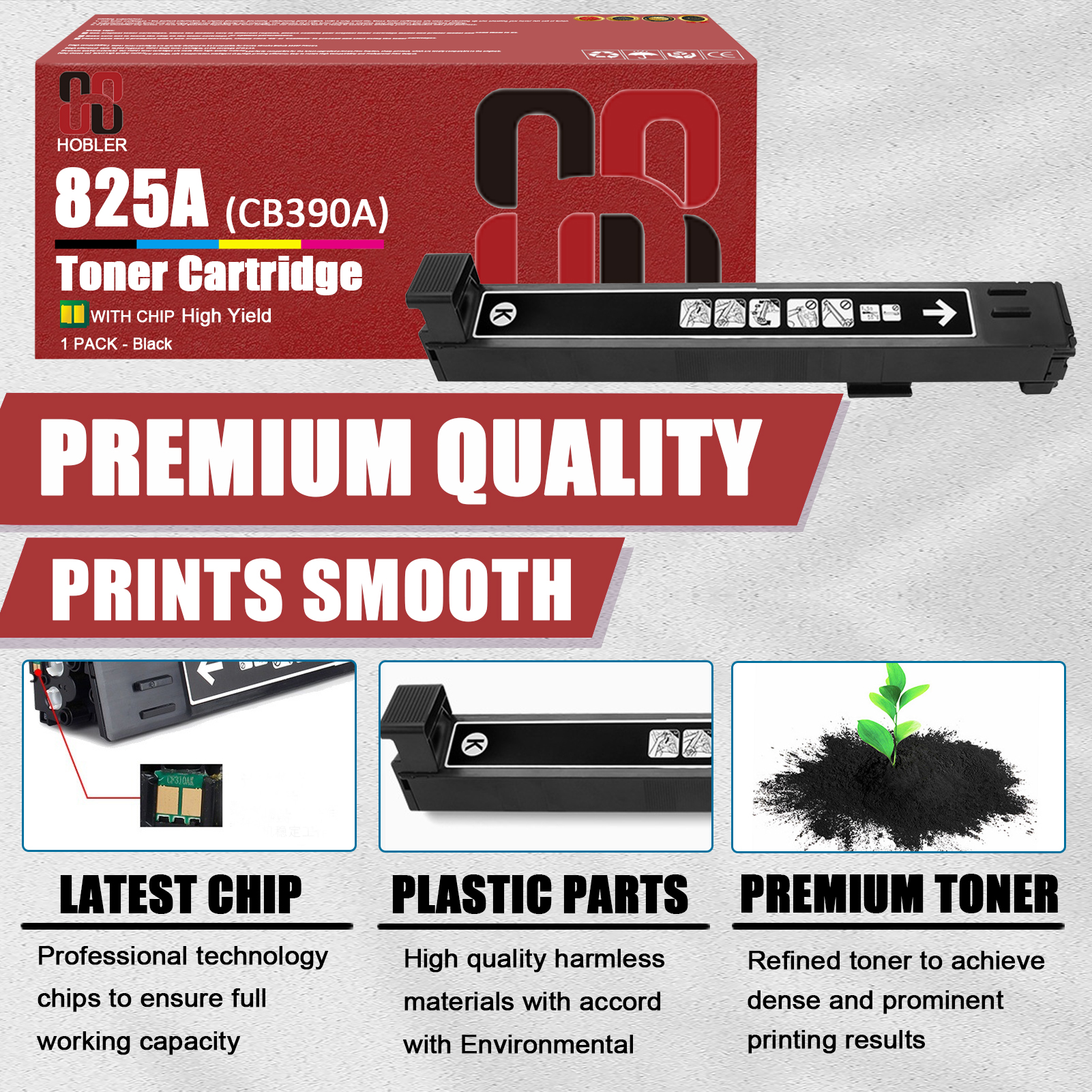 For HP 825A CB390A Toner Cartridge Work for HP Color LaserJet CM6030 CM6040 Printers