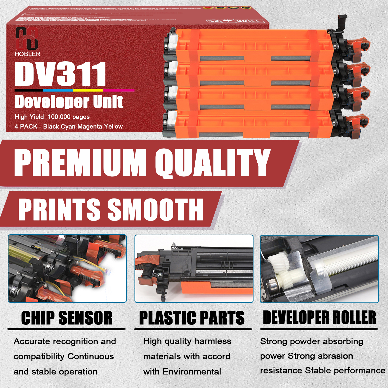 For Konica Minolta DV-311 A0XV03D A0XV0KD A0XV0ED A0XV08D Developer Unit Work for Bizhub C220 C280 C360 C7722 C7728 Printers-PrintsBoost