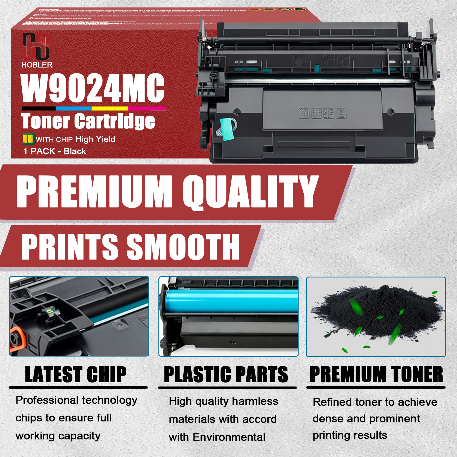 For HP W9024MC Toner Cartridge Work for HP LaserJet Managed E40040dn MFP E42540f Printers