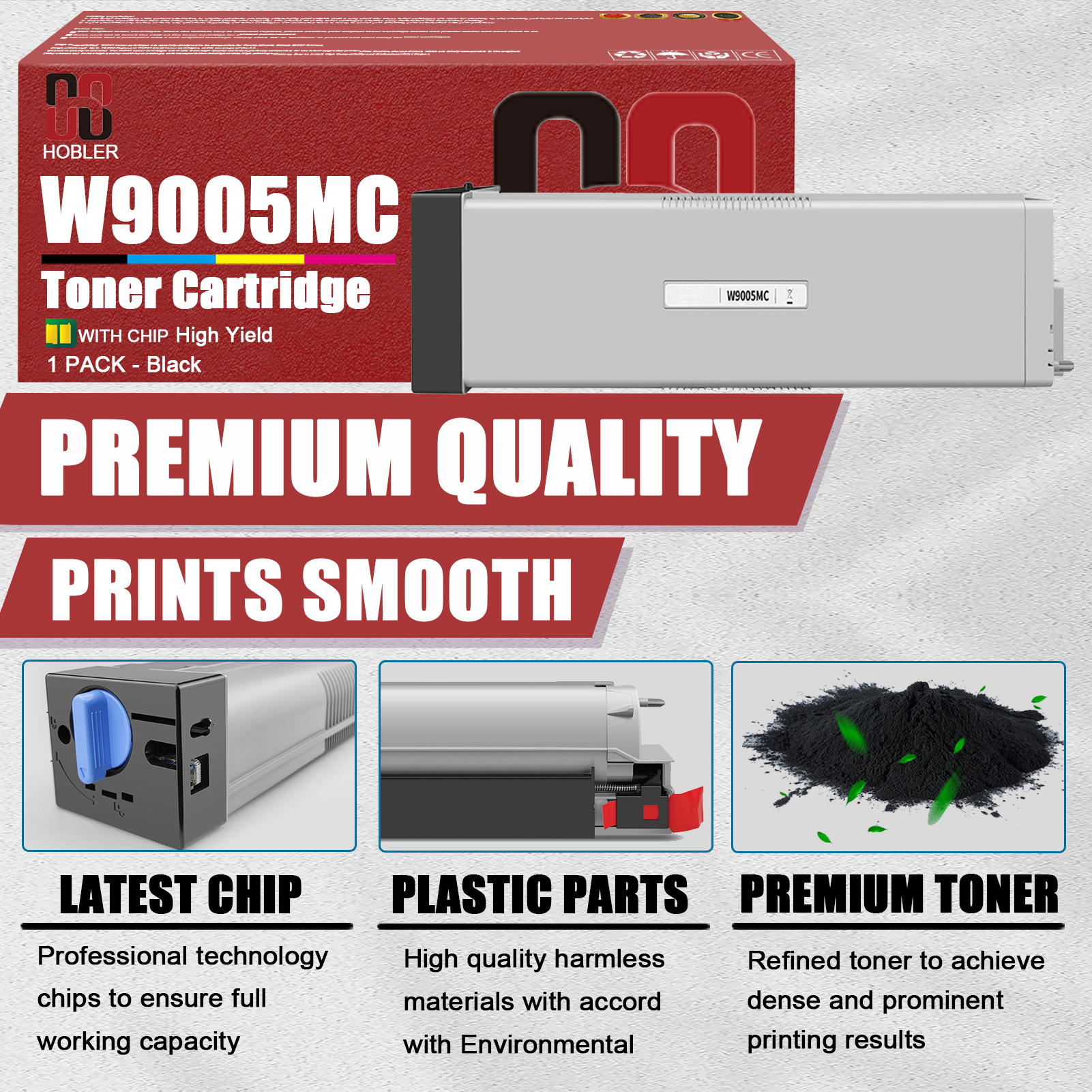 For HP W9005MC Toner Cartridge Work for HP LaserJet Managed MFP E72525dn E72530dn E72535dn E72525z E72530z E72535z Printers-PrintsBoost