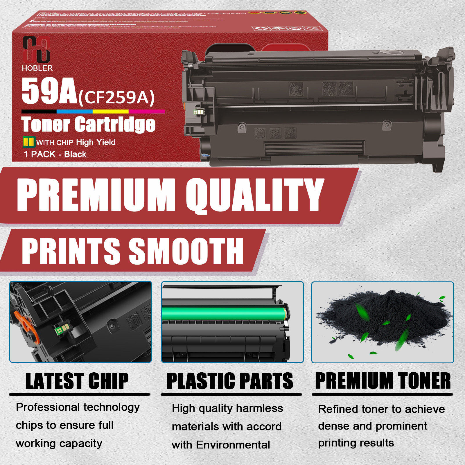 For HP 59A CF259A Toner Cartridge Work for HP LaserJet Pro MFP M428dw M428fdn M428fdw M404dw M404dn M404n M304 Printers-PrintsBoost