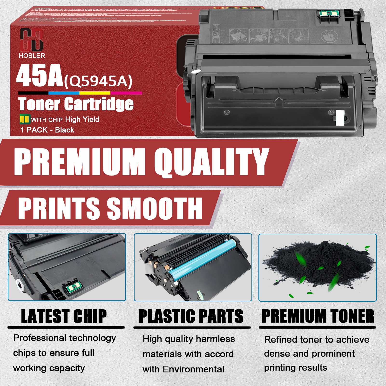 For HP 45A Q5945A Toner Cartridge Work for HP LaserJet MFP 4345 4345x 4345xm 4345xs M4345 M4345x M4345xs Printers-PrintsBoost