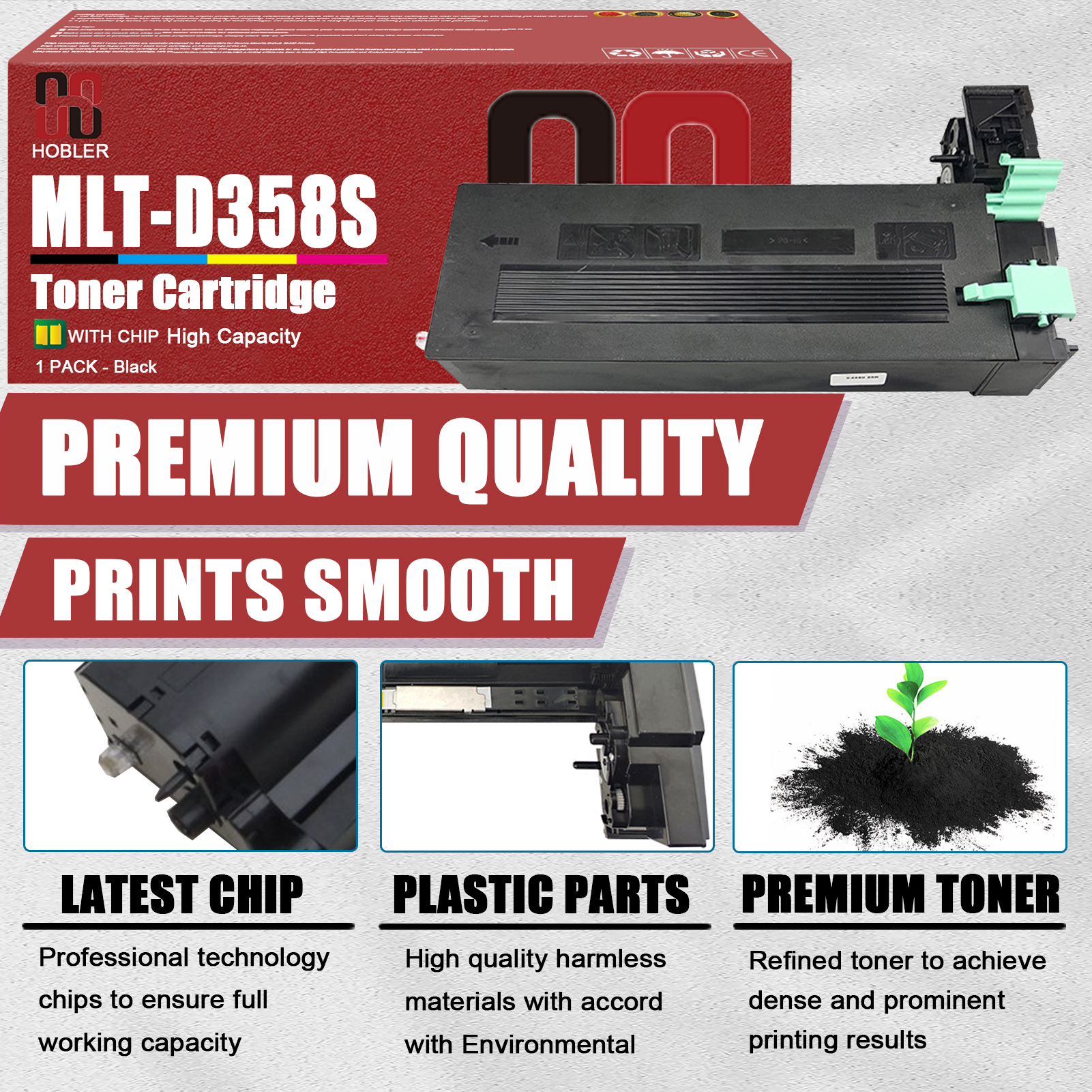 For Samsung MLT-D358S Toner Cartridge Work for Samsung MultiXpress SL-M4370LX SL-M4370FX SL-M5370LX SL-M5370FX Printers-PrintsBoost