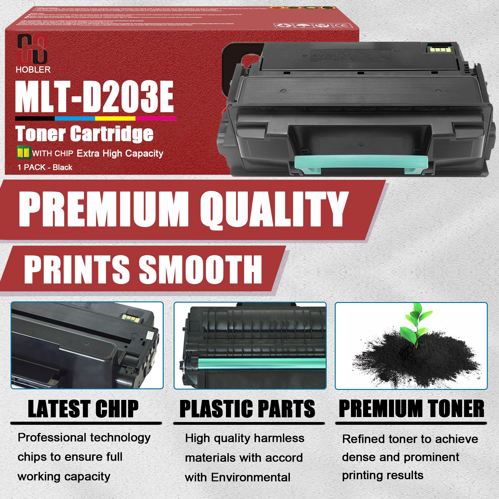 For Samsung MLT-D203E Toner Cartridge Work for Samsung ProXpress SL-M3320 M3370 M3820 M3870 M4020 M4070 M4072 Printers-PrintsBoost