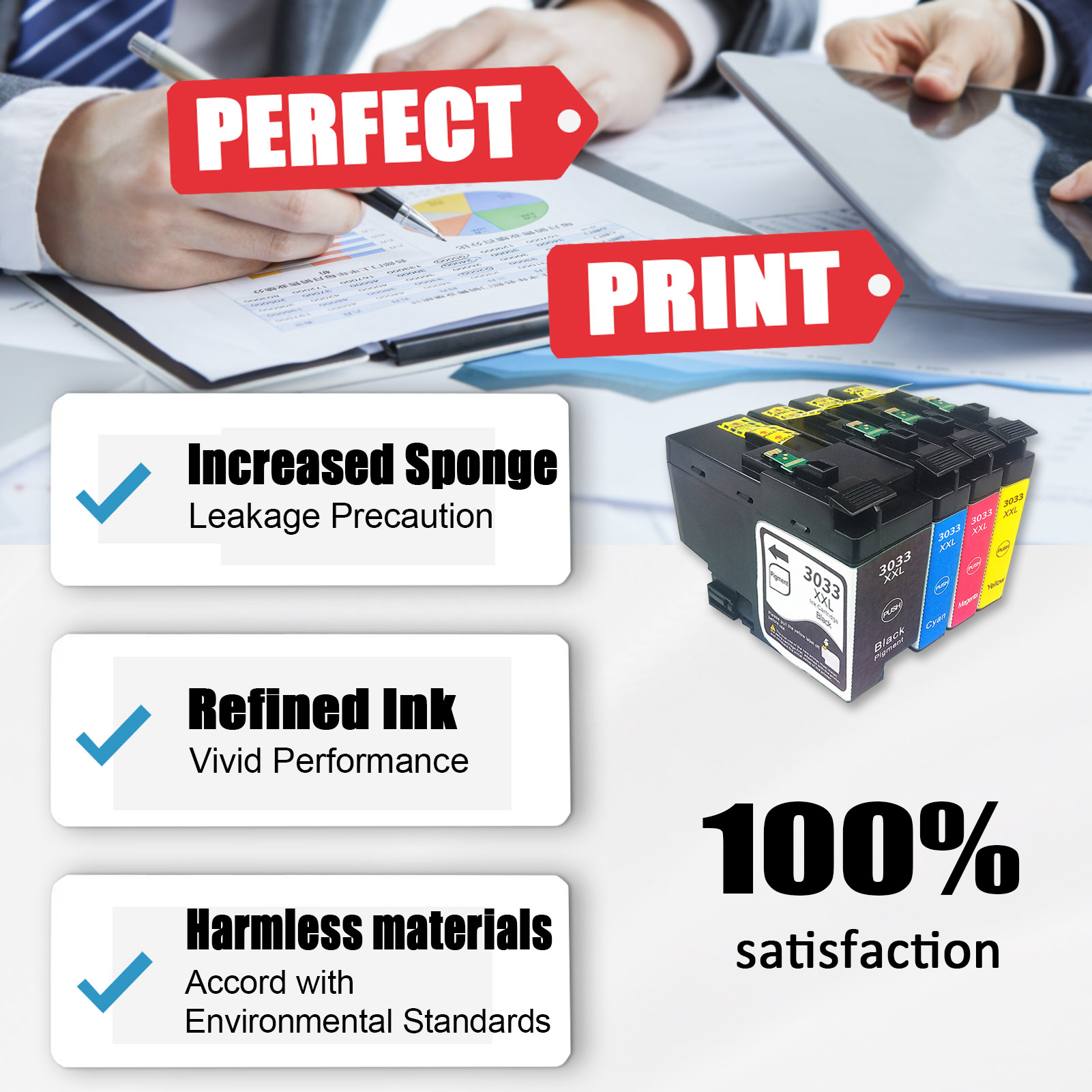 For Brother LC3033XXL Ink Cartridge Work For Brother MFC-J995DW MFC-J805DW MFC-J815DW MFC-J995DW XL MFC-J805DW XL MFC-J815DW XL Printers-PrintsBoost