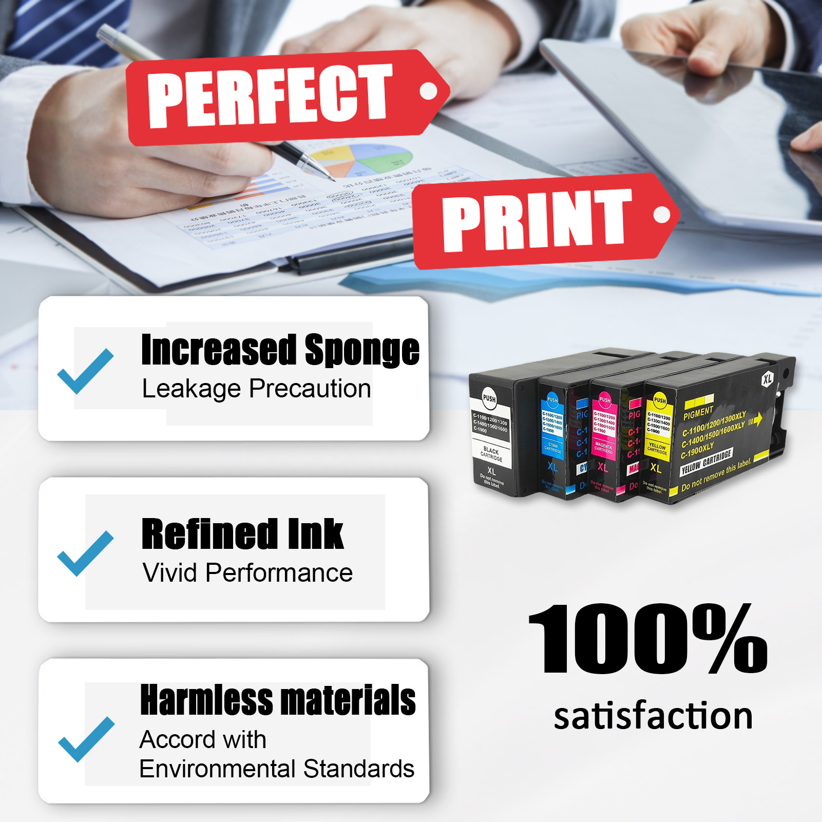 For Canon PGI-1200XL Ink Cartridge Work For Canon MAXIFY MB2020 MB2120 MB2320 MB2720 Printers
