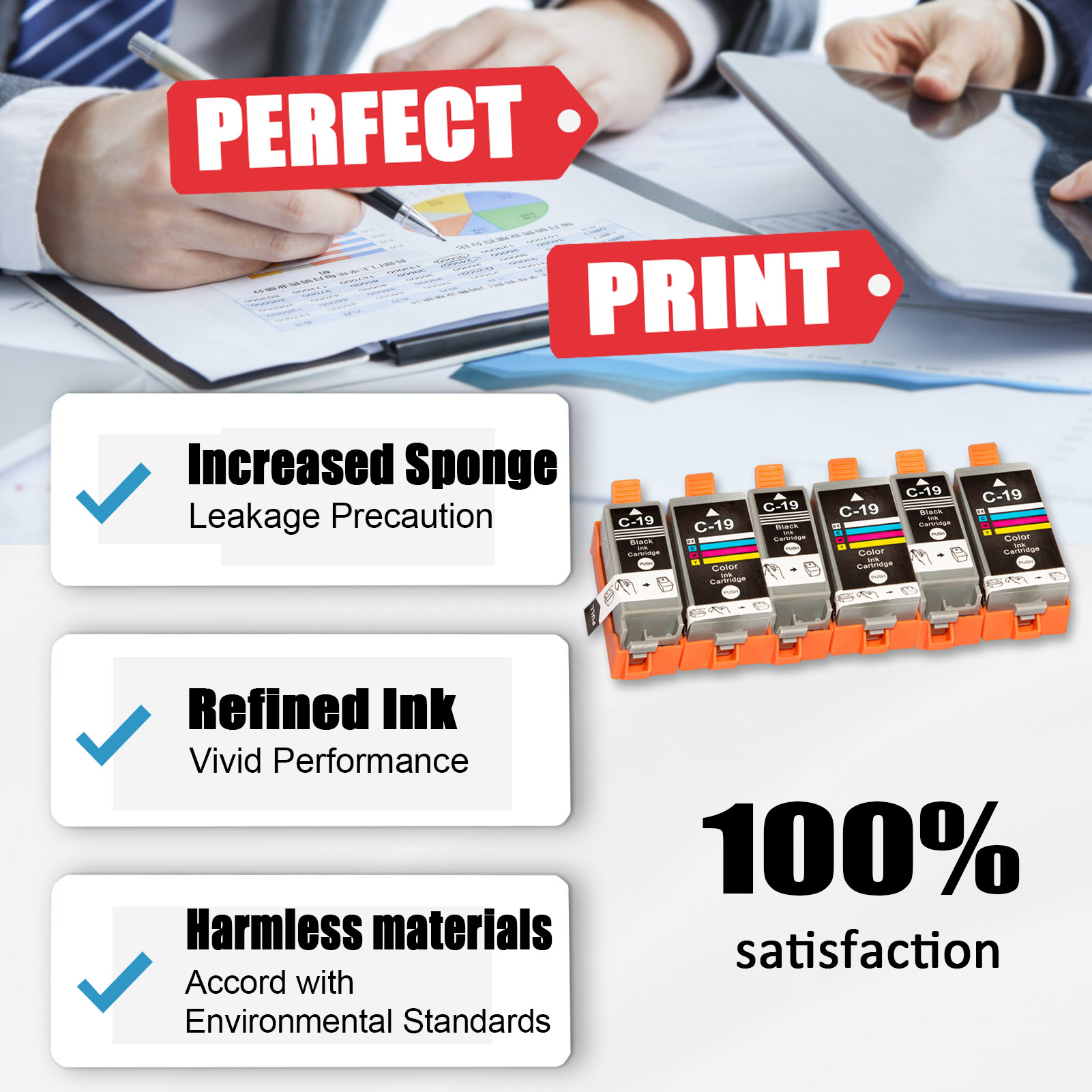 For Canon BCI-19 Ink Cartridge Work For Canon PLXUS IP100 IP110 MINI260 MINI360 TR153 Printers