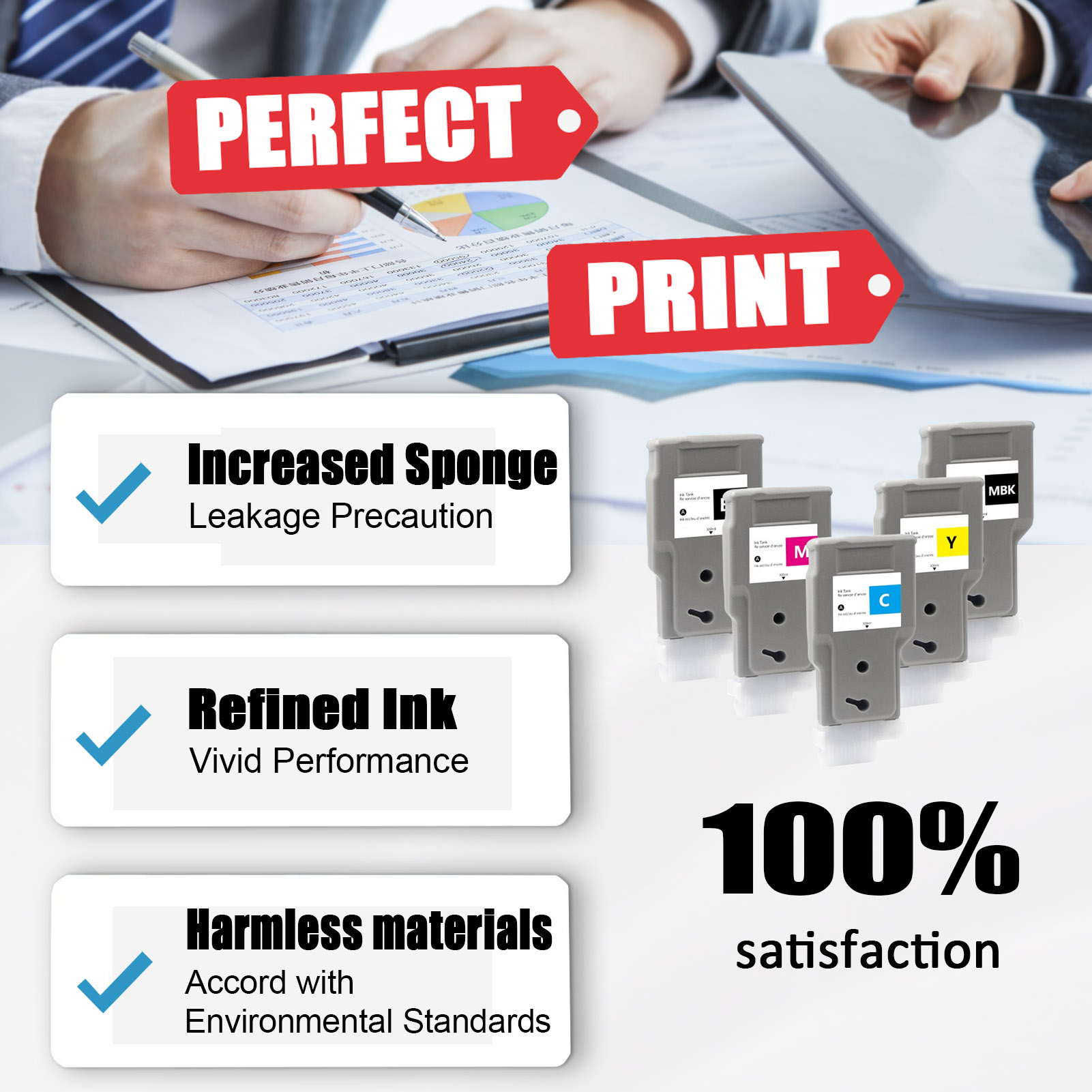 For Canon PFI-320 Ink Cartridge Work For Canon ImagePROGRAF TM-200 TM-205 TM-300 TM-305 Printers