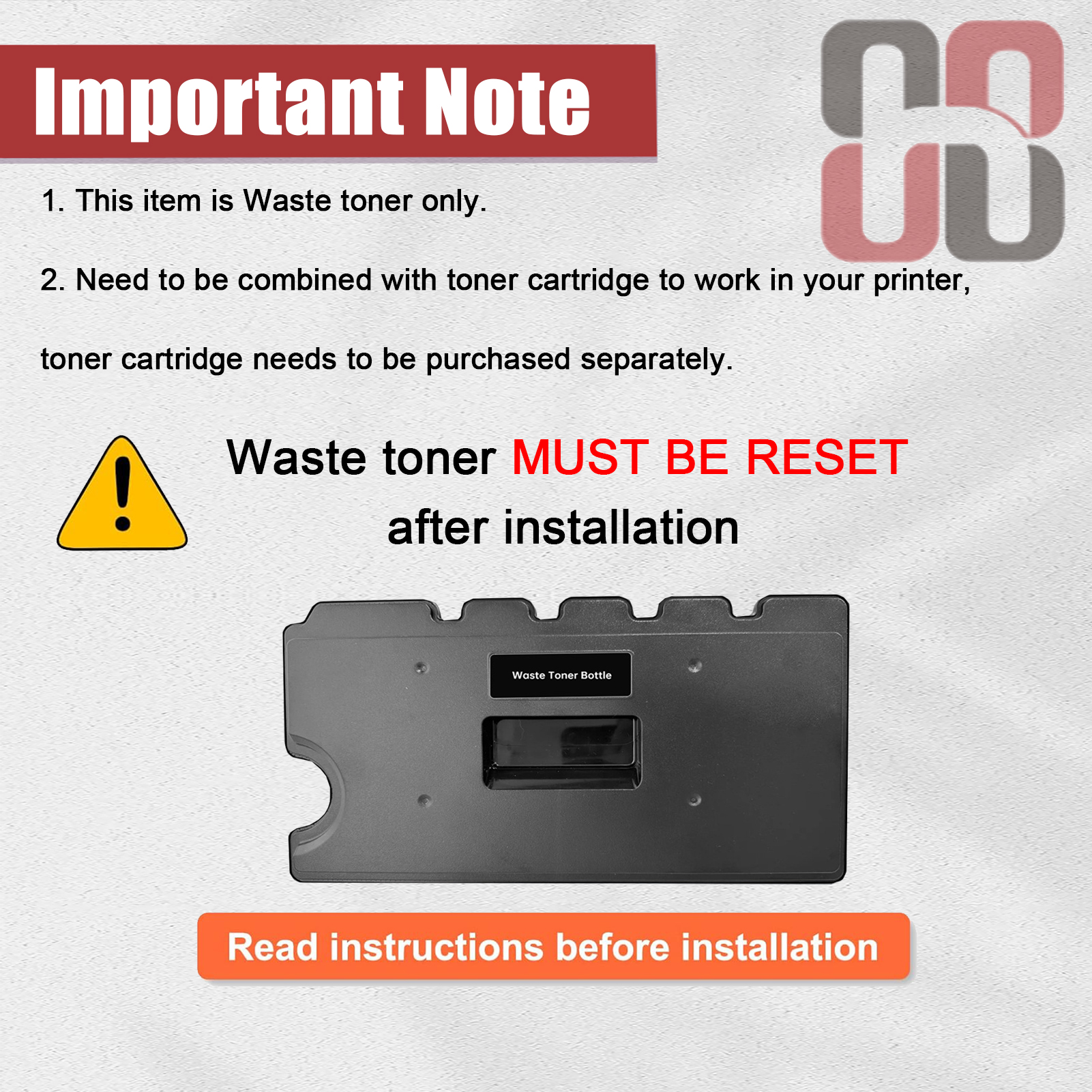 CS725 Waste Toner Compatible for Lexmark 74C0W00 Waste Toner Box Work for Lexmark CS720 CS720de CS720dte CS725 CS725d CX725de CX725dthe CX725dhe Printers-PrintsBoost