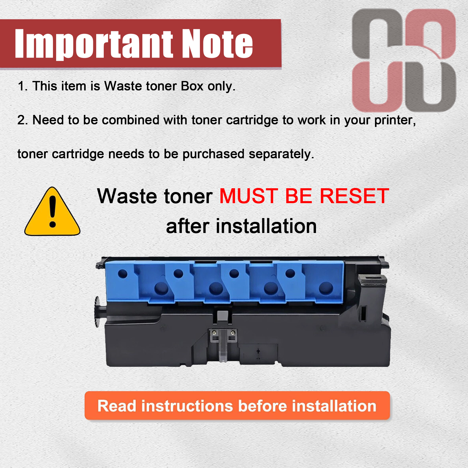 CX921 Waste Toner Box Compatible for Lexmark 54G0W00 Waste Toner Box Work for Lexmark CX921 CX922 CX923 CX924 Printers-PrintsBoost