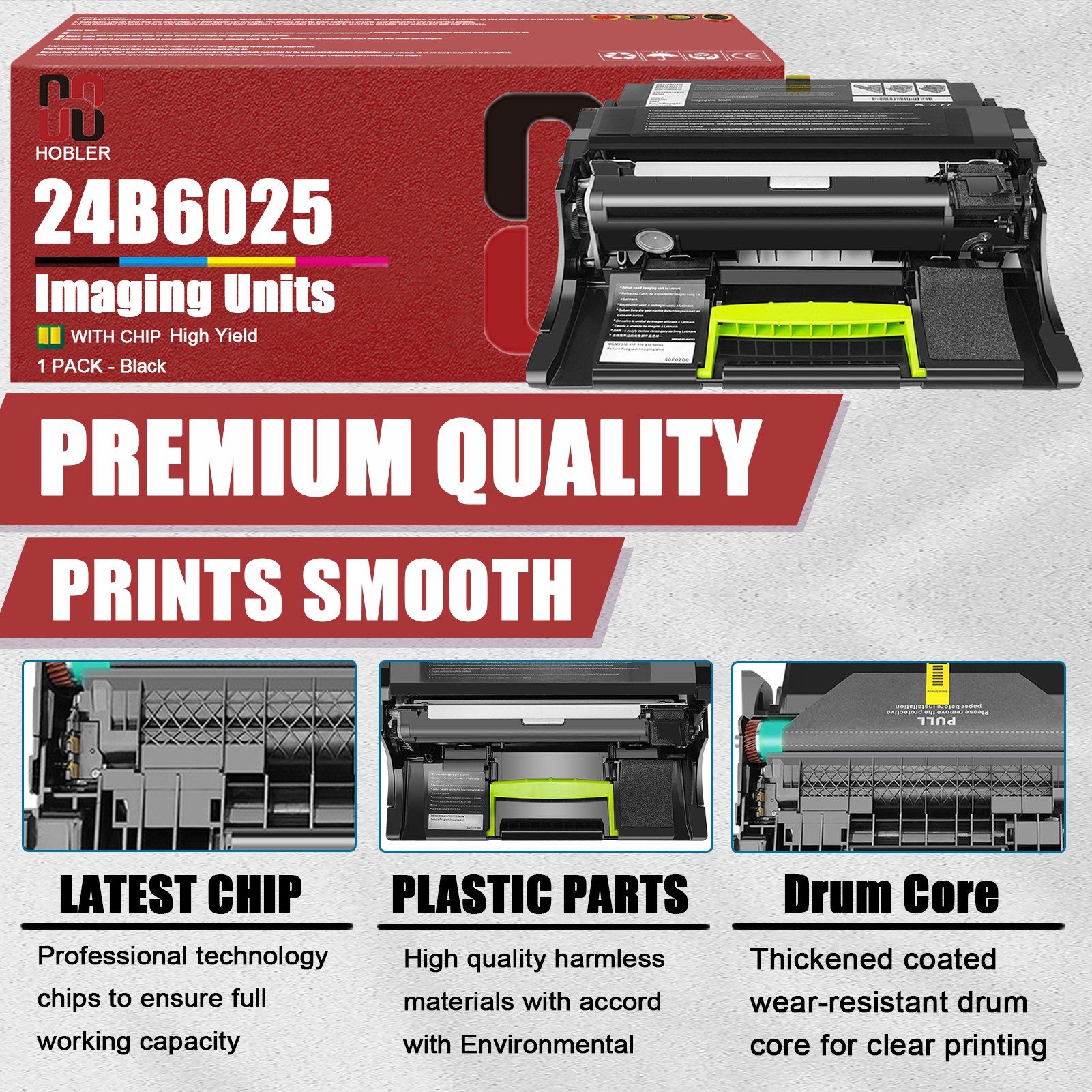For Lexmark 24B6025 Imaging Drum Unit Work for Lexmark M5155 M5163 M5170 XM5163 XM5170 XM7155 XM7163 XM7170 Printers